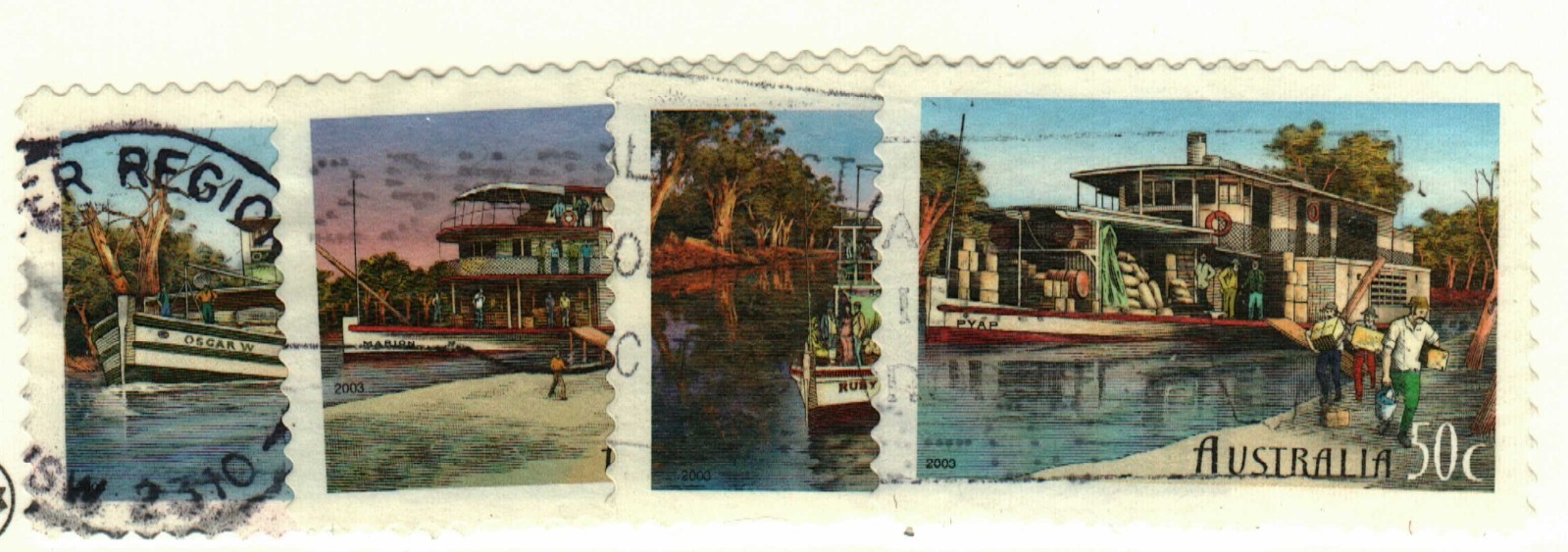 Australia #2178-81 used Riverboats