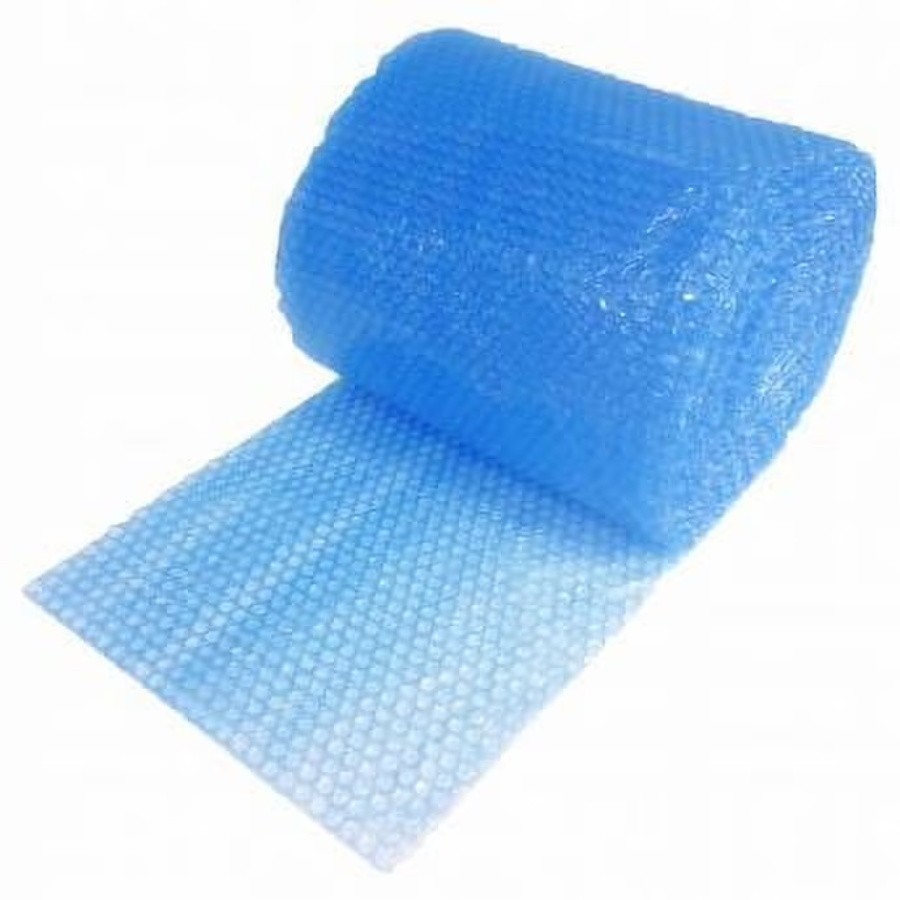 uBoxes Blue Colored Bubble Roll, 120 ft x 12 in, 3/16 in Small Bubble