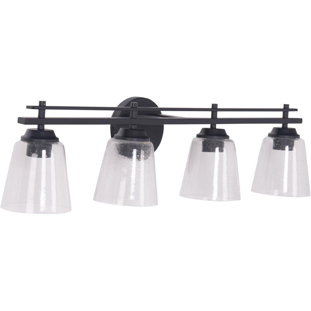 Craftmade 19633FB4 Drake 4 Light 33 inch Flat Black Vanity Light Wall Light