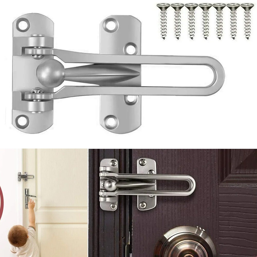 Inside Door Lock Latch Swing Bar Front Door Guard Stopper for Home Hotel USA
