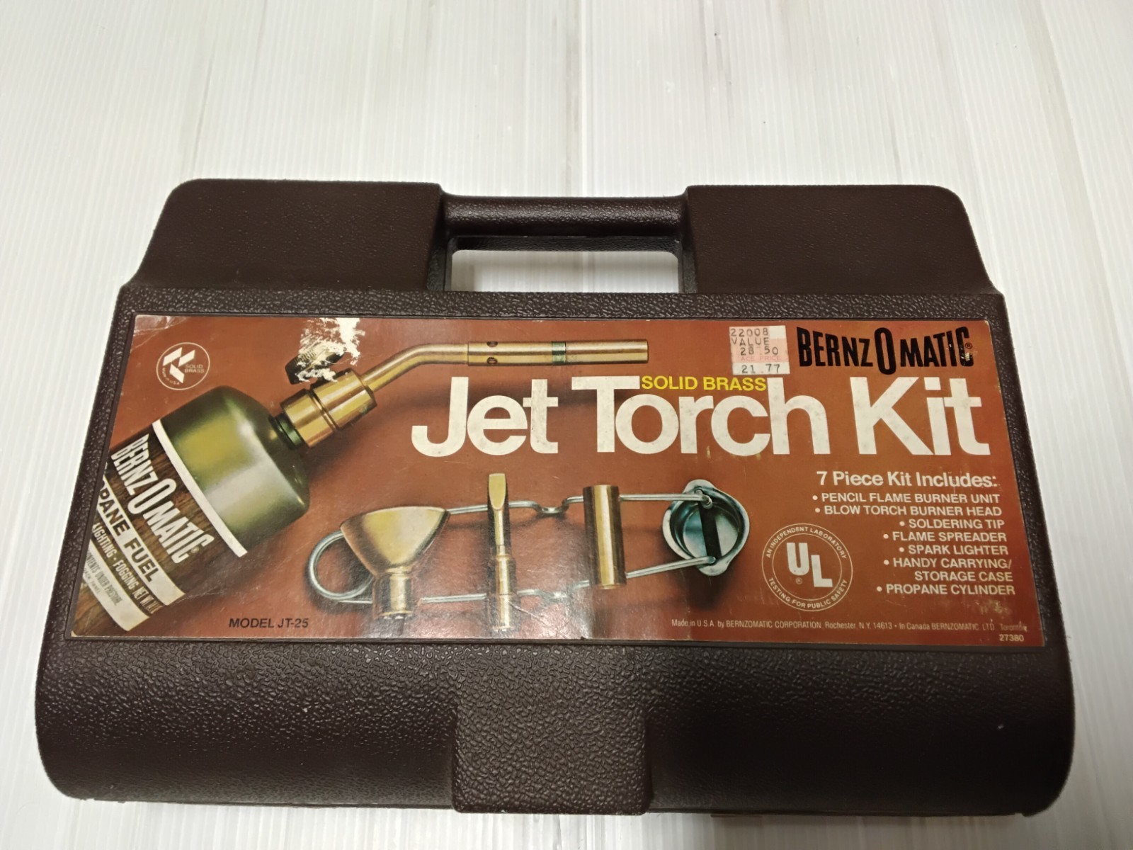 Vintage BernzOMatic Torch Kit Model JT-25 (NO TANK)