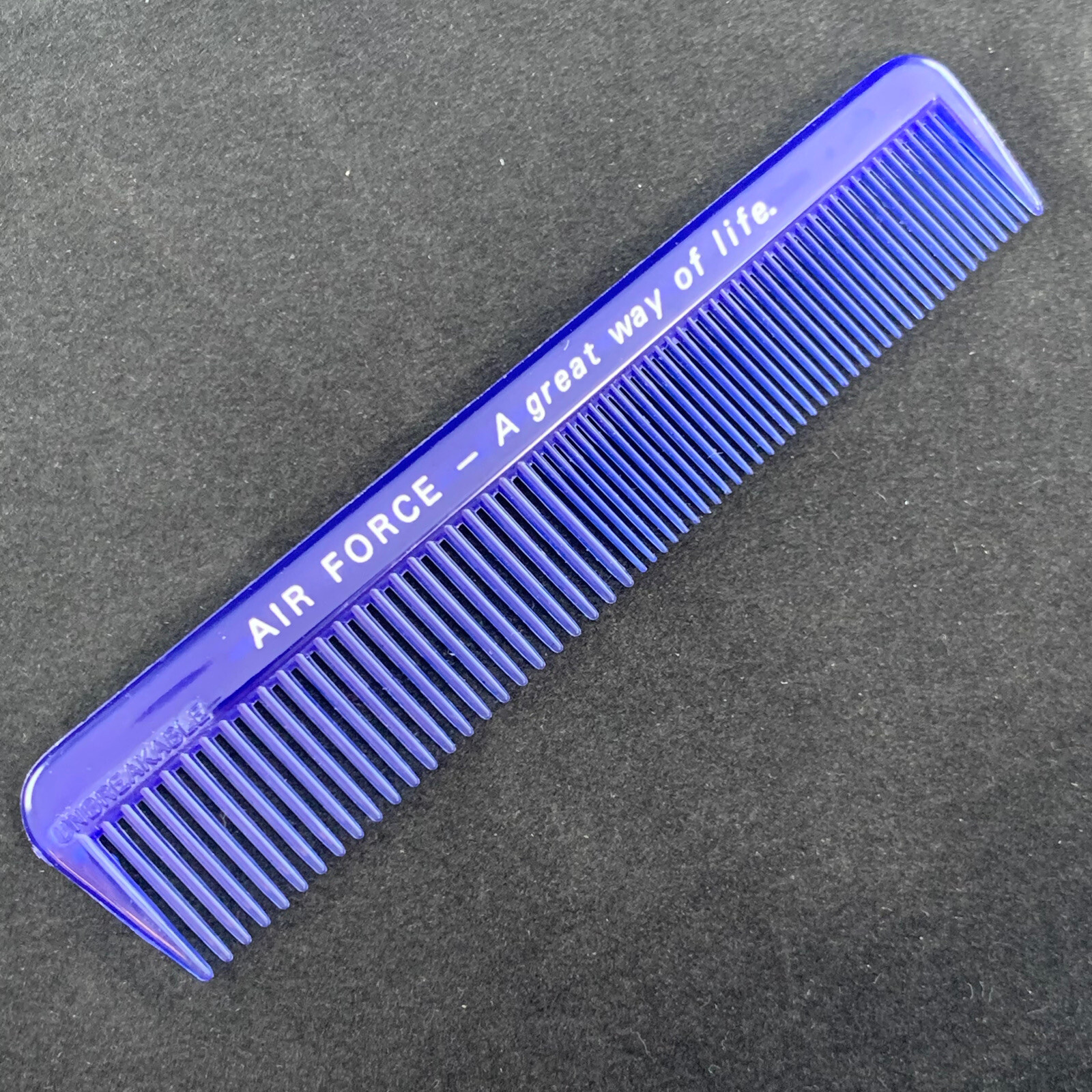 Vtg AIR FORCE Comb Recruitment Advertisement Blue Military Unbreakable USA NOS