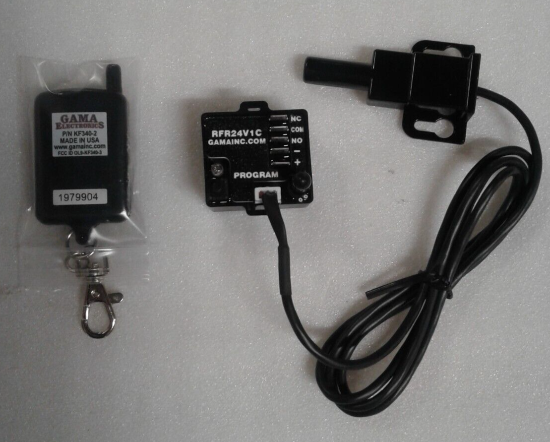 GAMA Electronics KF340-2 2 Button Keyfob Transmitter & RFR24V1C Remote Control