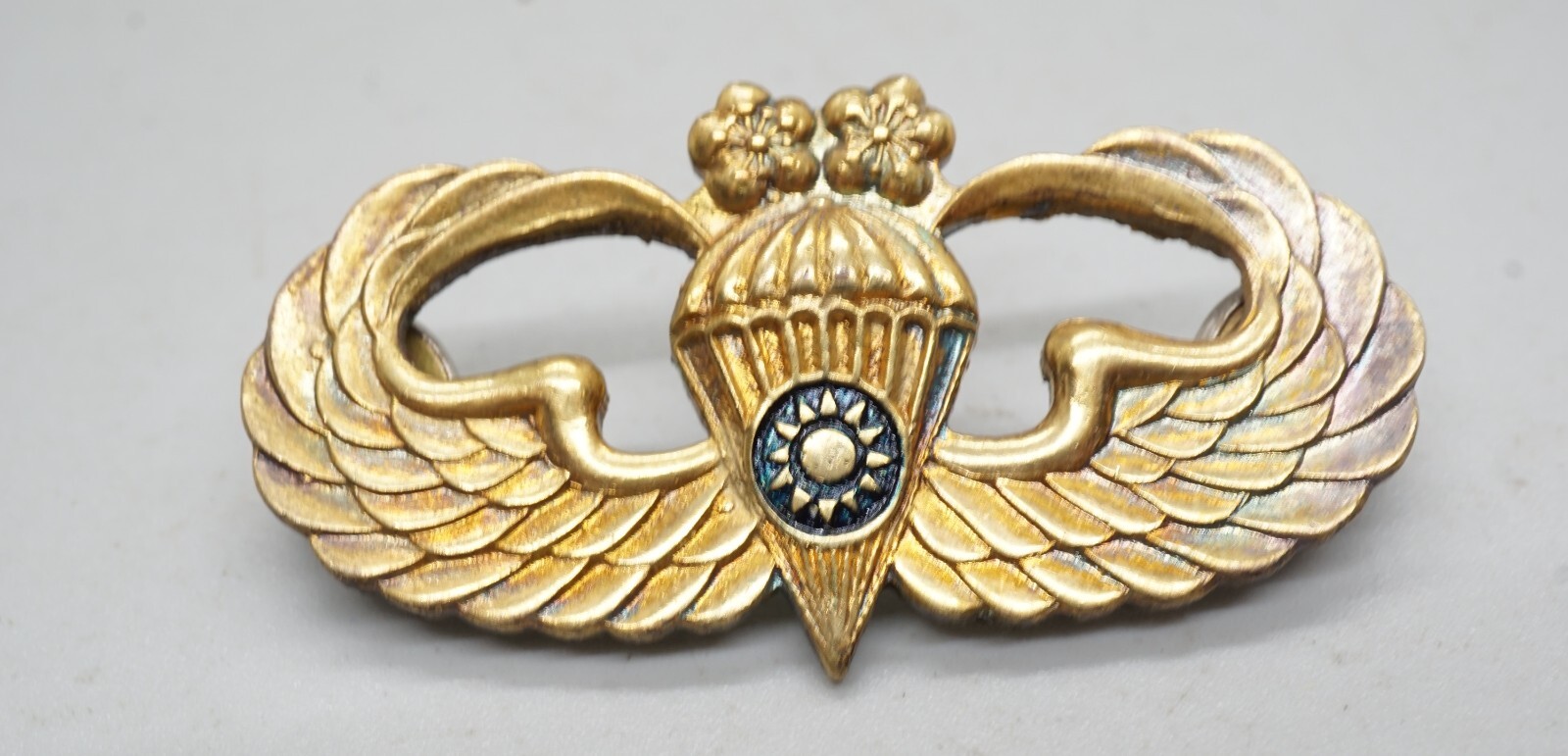 Vintage Chinese Army Airborne Paratrooper 2 Inch Jump Wings Badge VERY RARE