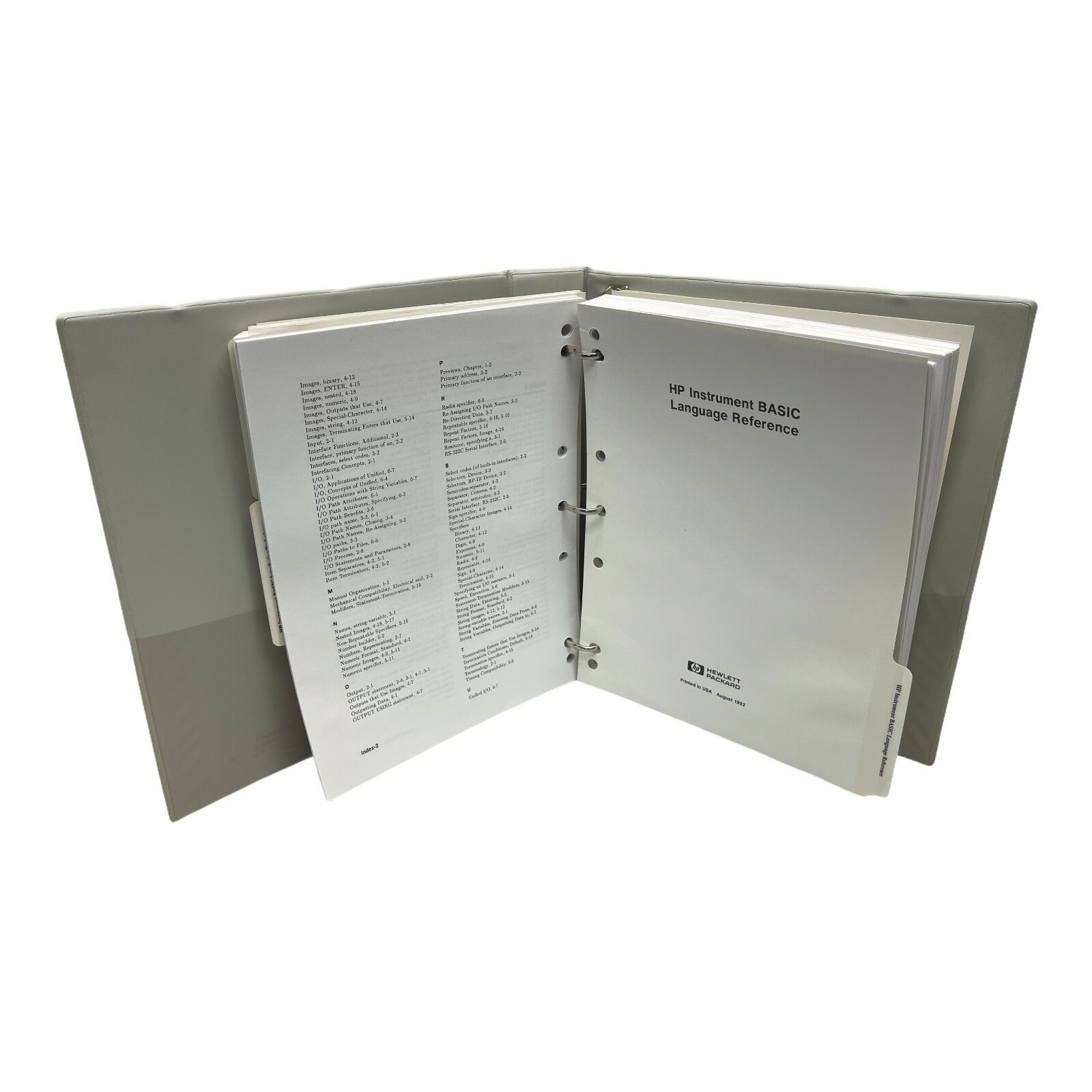 HP BASIC USER HANDBOOK V. 2.0 w/INTERFACING TECHNIQUES/LANGUAGE REFERENCE MANUAL