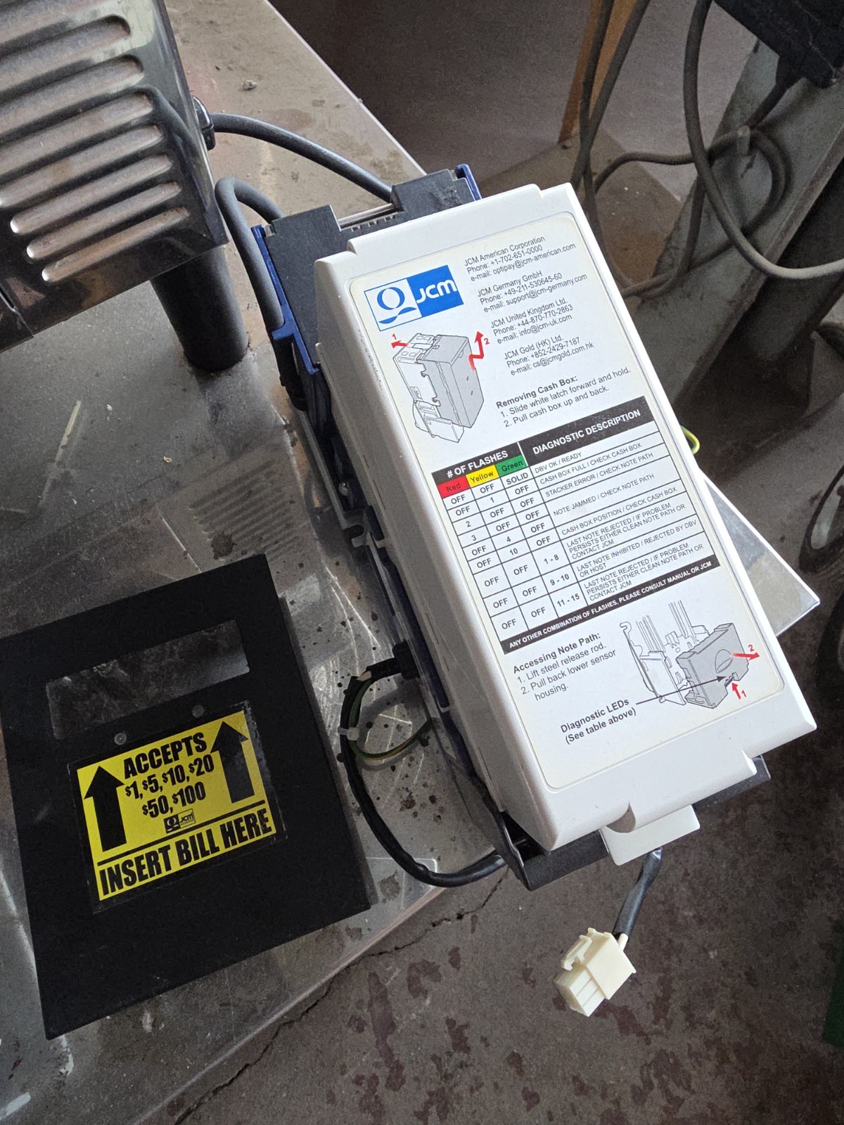 JCM DBV-302 Bill Validator DBV-302-SD-USA3-C211-44-000 Cash Machine