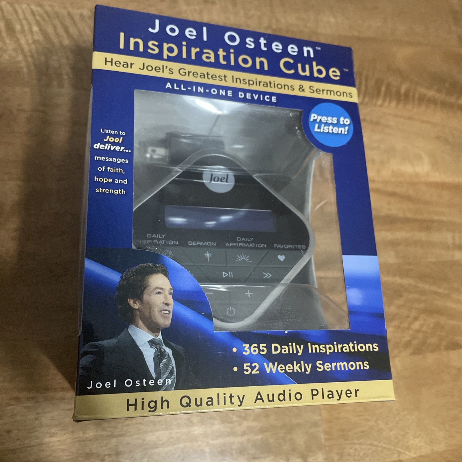 JOEL OSTEEN Inspiration Audio Cube W/ Sermons and Affirmations NEW in sealed box