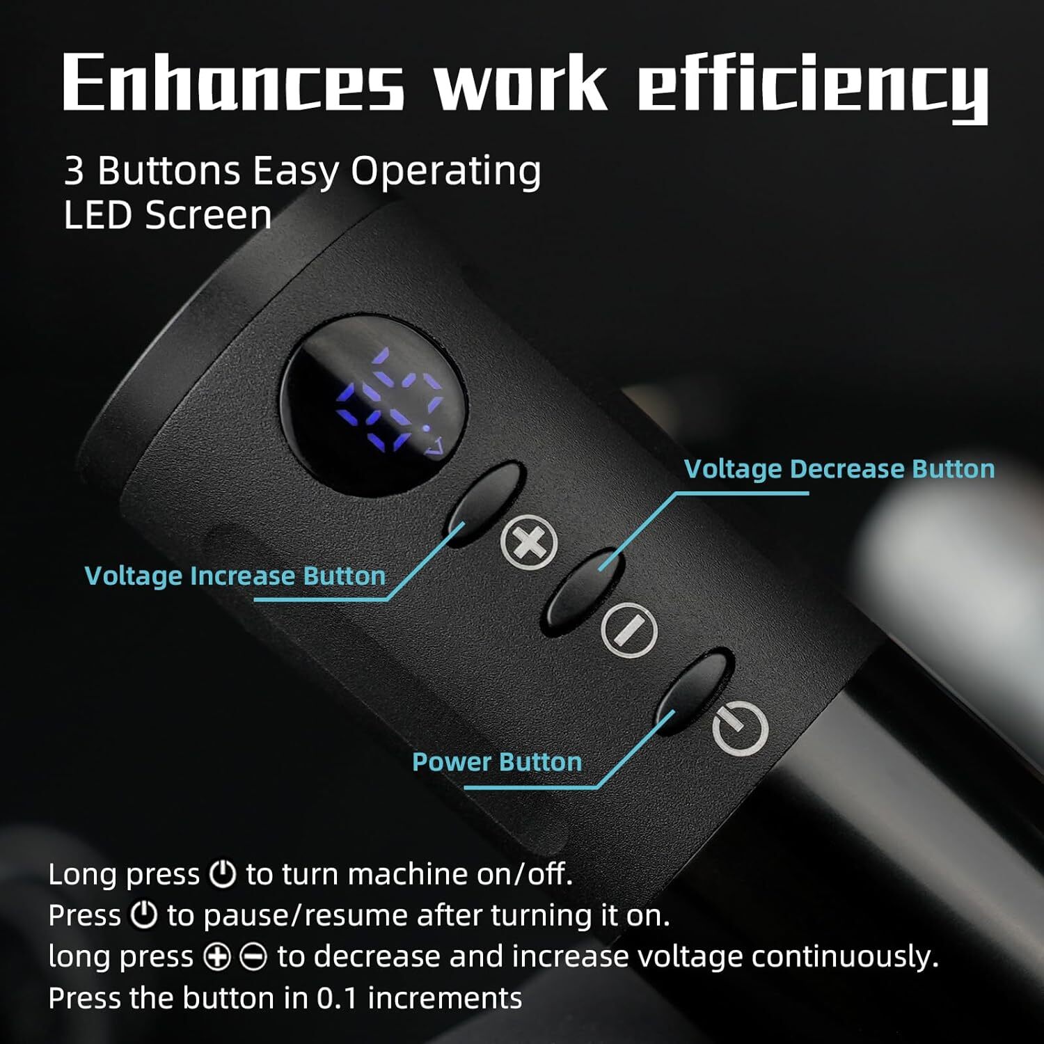 Wireless Tattoo Rotary Pen Brushless Machine Precise Control With Ring Switch