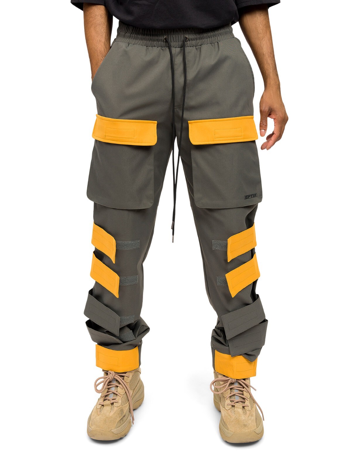 Men's Pocket Trousers Utility Adjustable Straps Cargo Pants EP9822