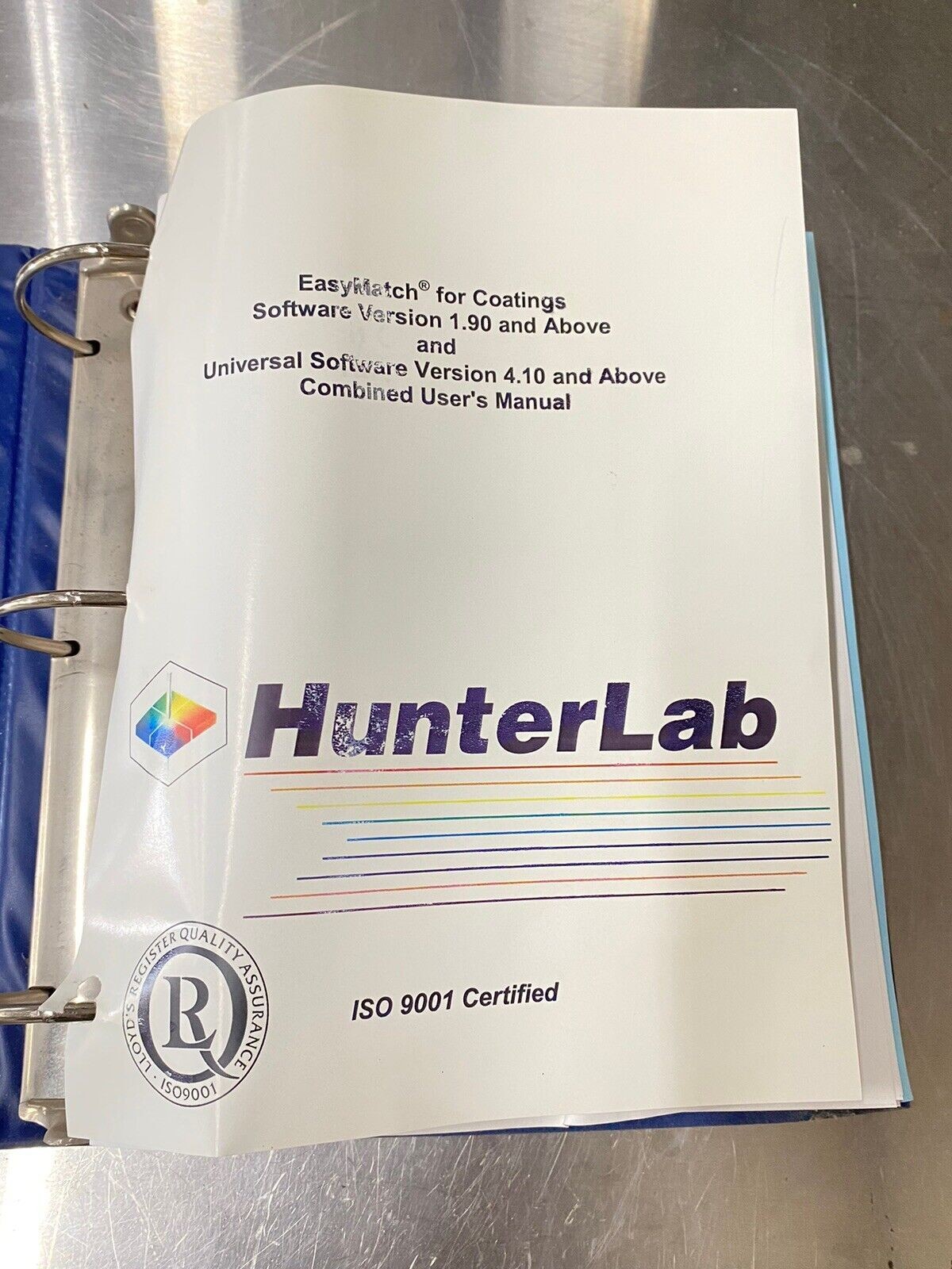 HunterLab EasyMatch Universal Software - Users Guide / Instruction Book / Manual