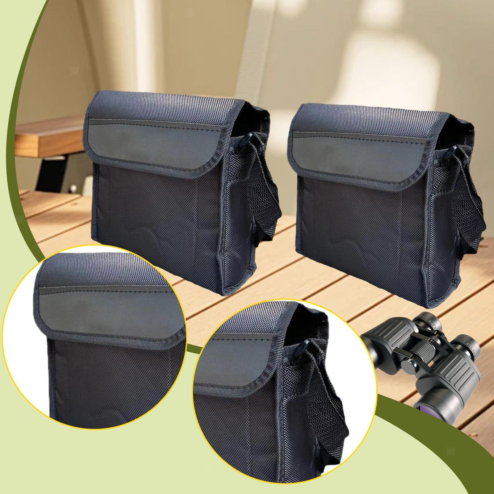 2x Binoculars Bag Sturdy Carrying Case for Birdwatching Camping Backpacking