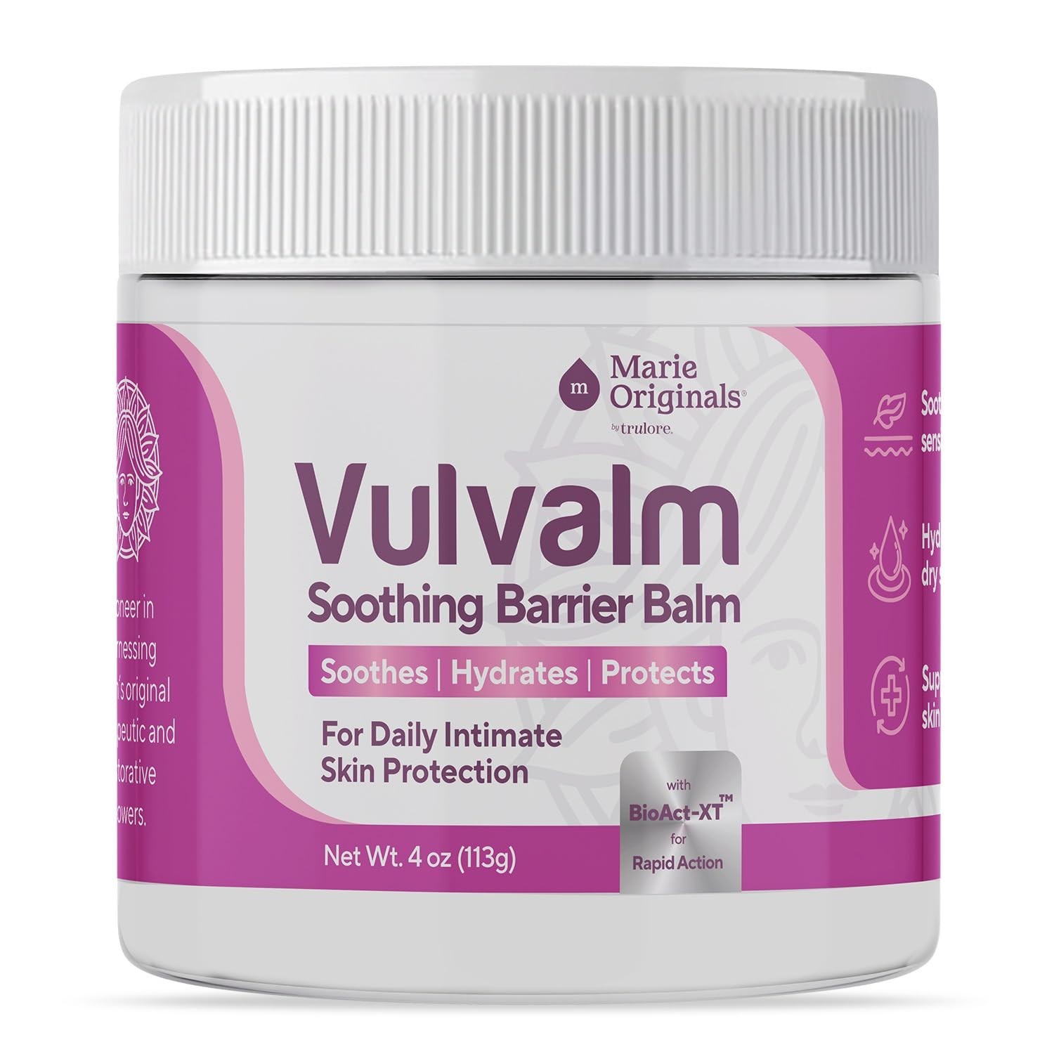 Marie Originals Vulvalm Hydrating Vulva Moisturizer and Feminine Cream 4 Oz