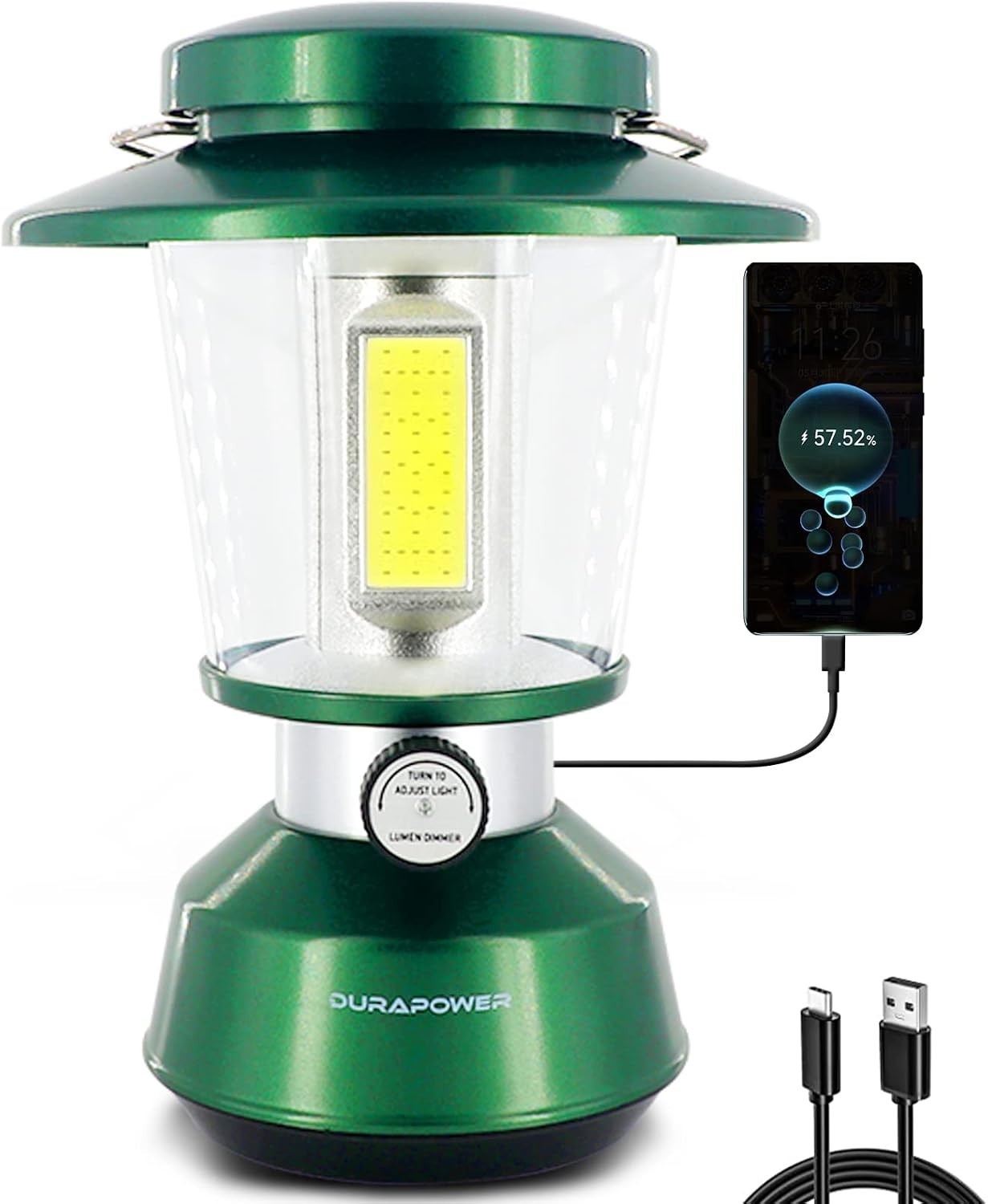 Super Bright 2800 Lumen Rechargeable Camping Lantern with Power Bank & Waterproo