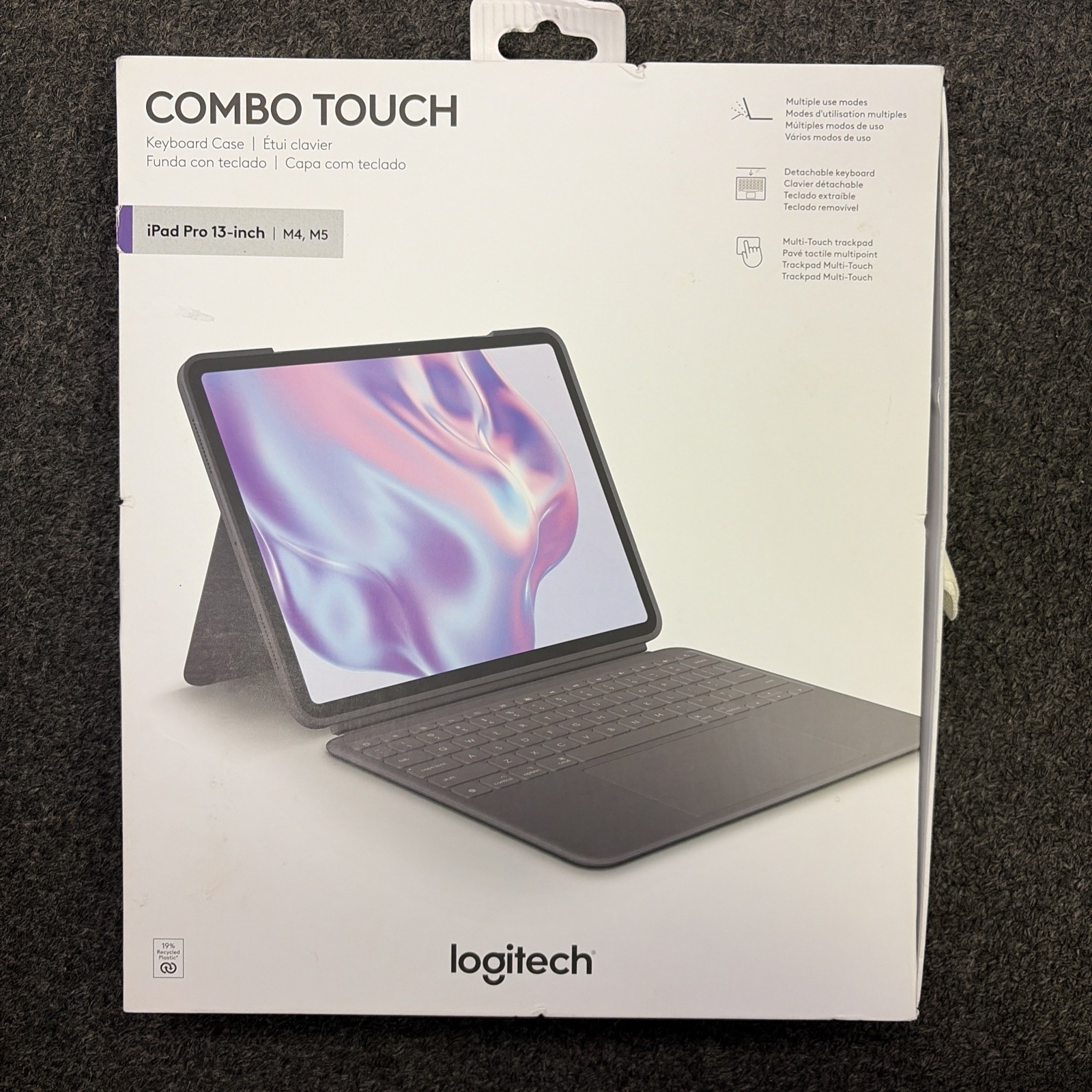 NEW Logitech Combo Touch iPad Pro 13-inch (M4 & M5)(2024 & 2025) Keyboard Case -