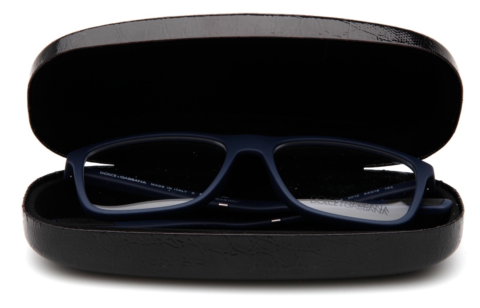NEW Clam Shell Hard Eyeglasses Glasses Case Black w/ Microfiber Cleaning Cloth