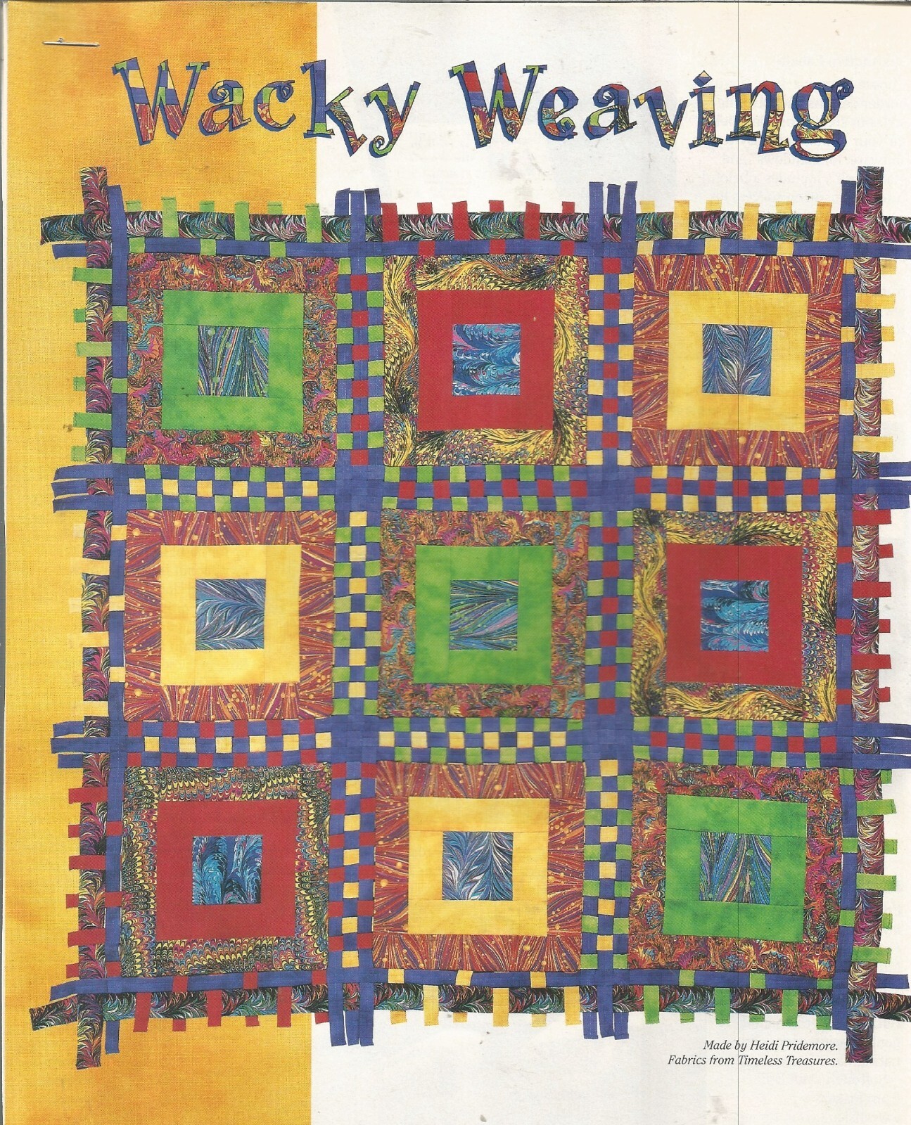 A0015  WACKY WEAVING WALLHANGING QUILT PATTERN/INSTRUCTIONS