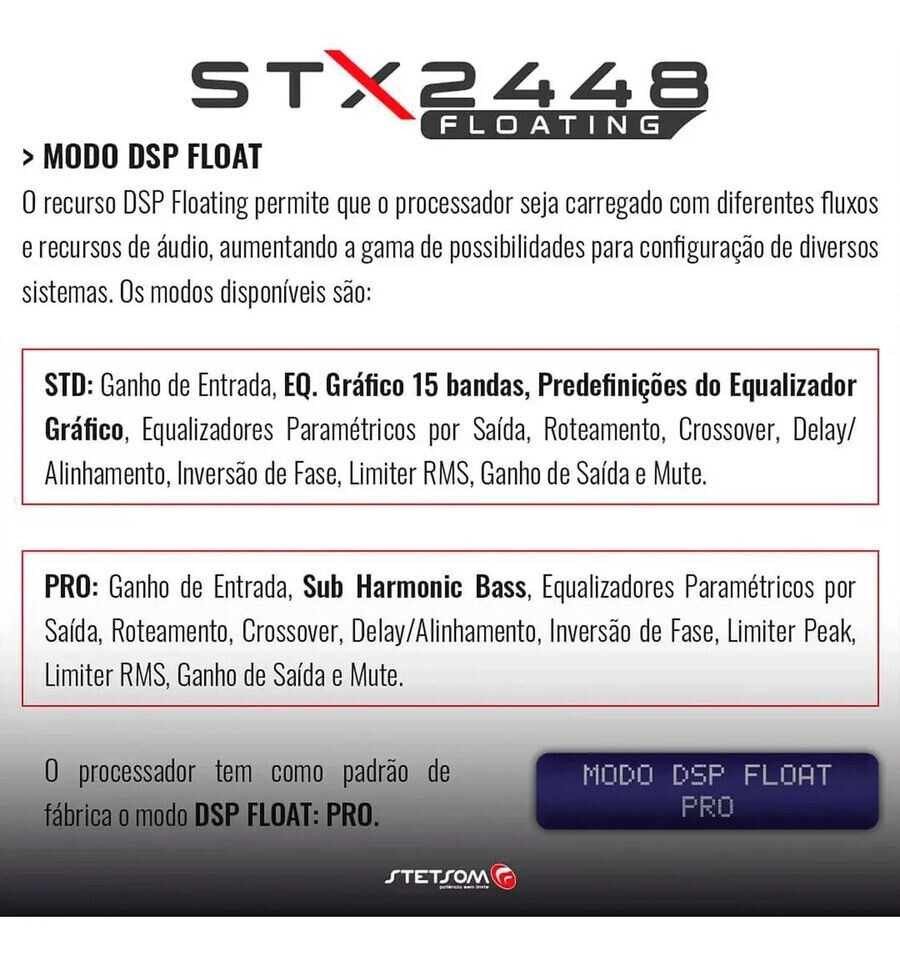New Stetsom Stx2448 Floating Digital Crossover Processor