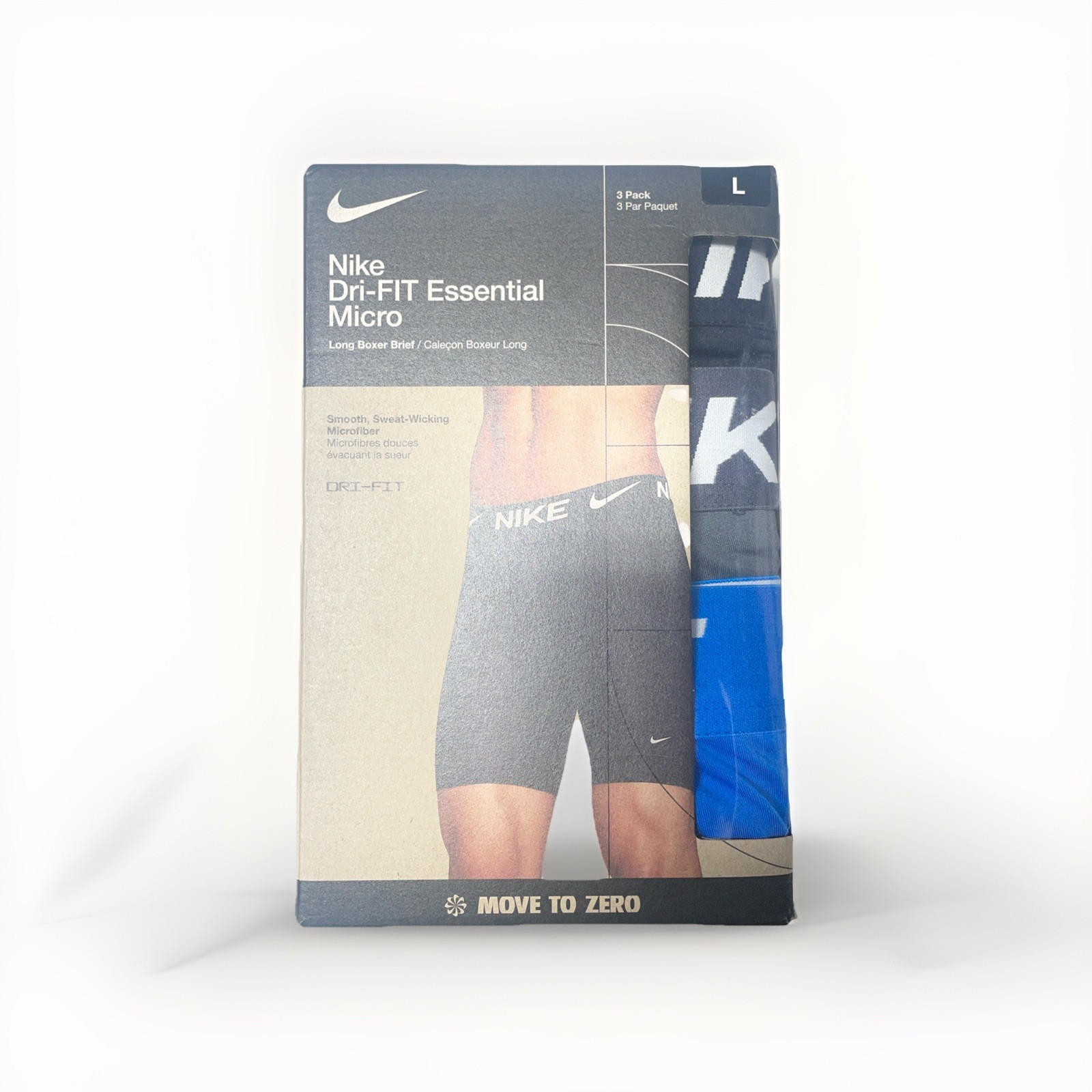 Nike Dri - Fit Essential Micro LONG BOXER BRIEF Size L