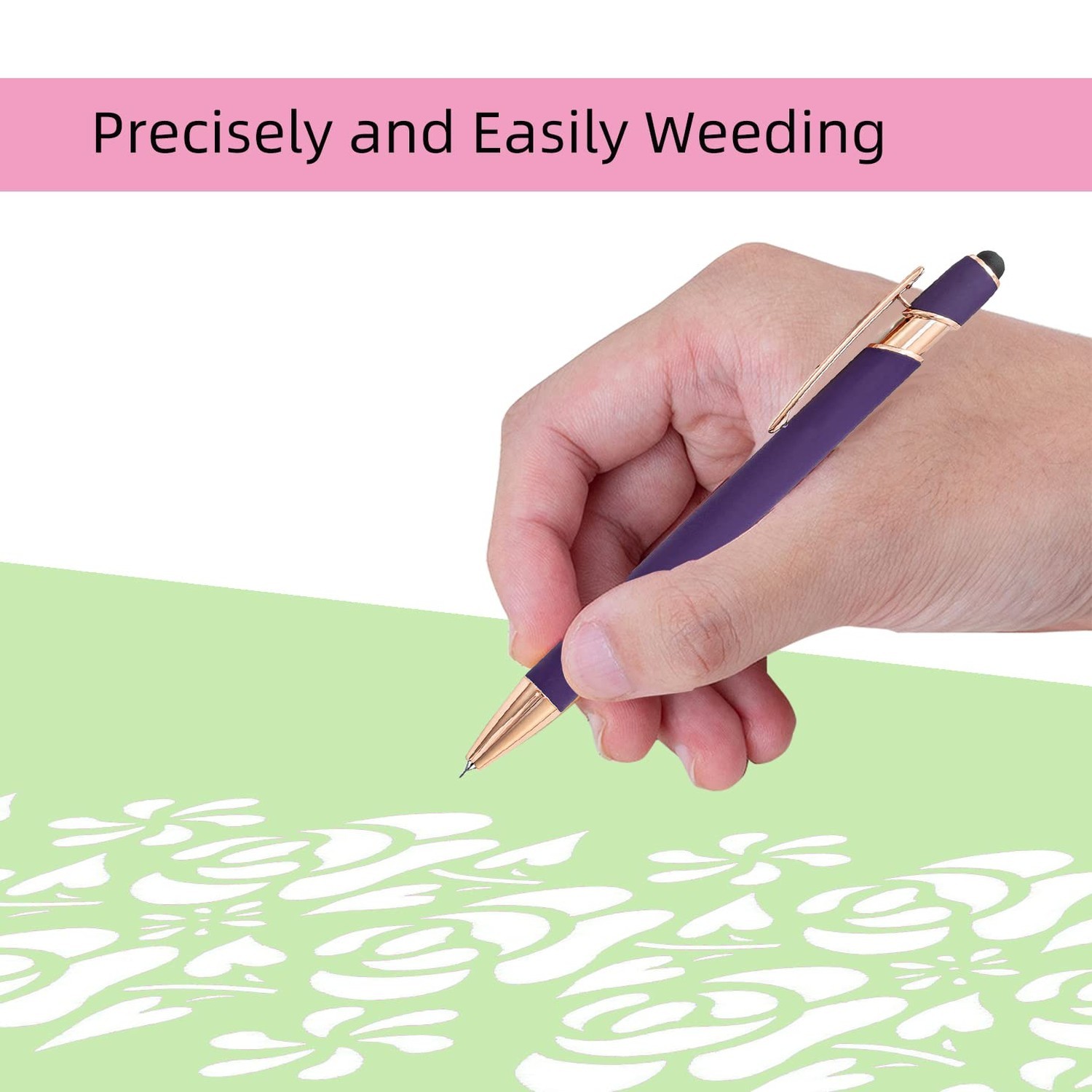 3 Pieces Pin Pen Weeding Tool for Vinyl, Precision Weeding Pen Tools Quick Ai...