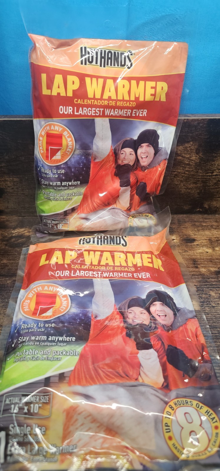 Hot Hands Lap Warmer 16" X 10" - Up to 8 Hours of Long Lasting Heat Lot Of 2 New
