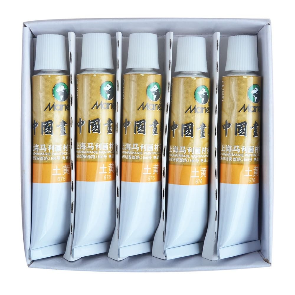 NWFashion 12ML Chinese Painting Color 1 Fl Oz (Pack of 1), Earthy yellow