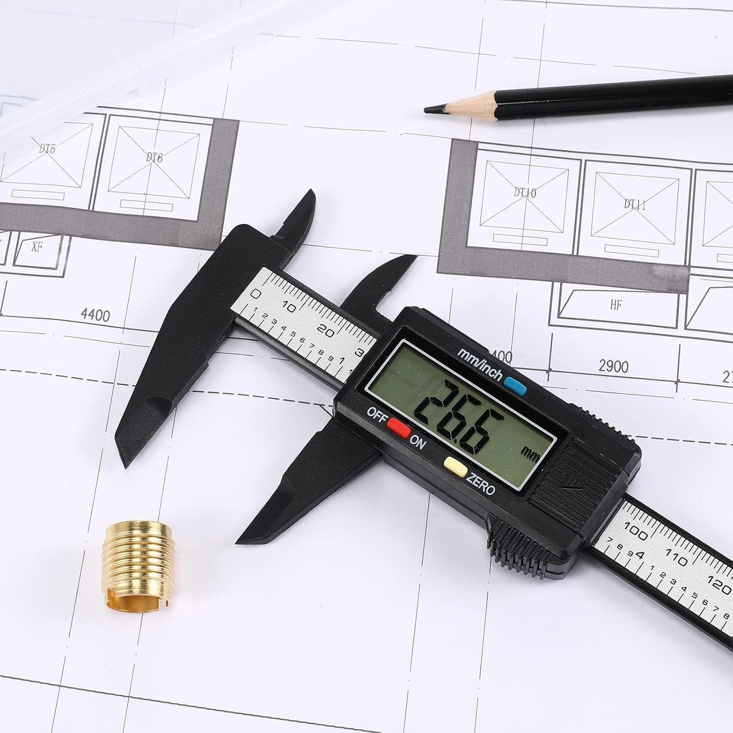 Electronic Digital Calipers, inch and Millimeter Conversion,LCD Screen displa...