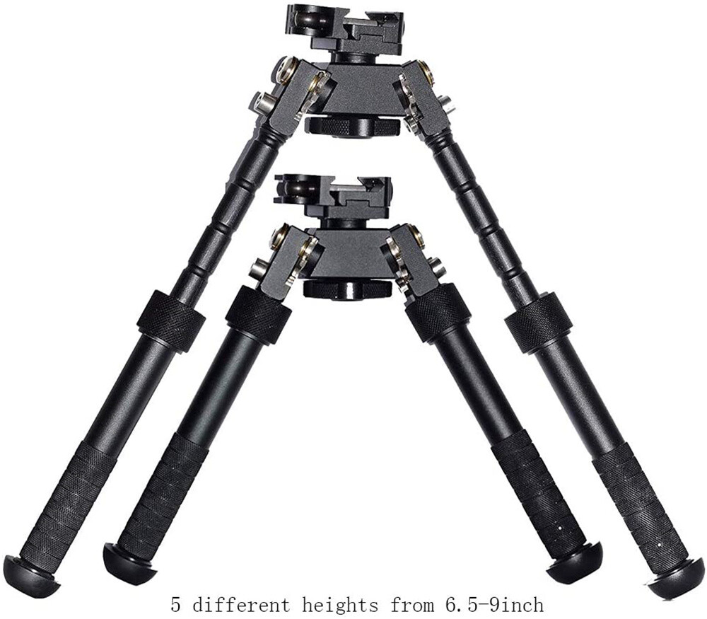 Rifle Bipod Quick Detach Mount 6.5-9"inch Adjustable Fit Picatinny Rail