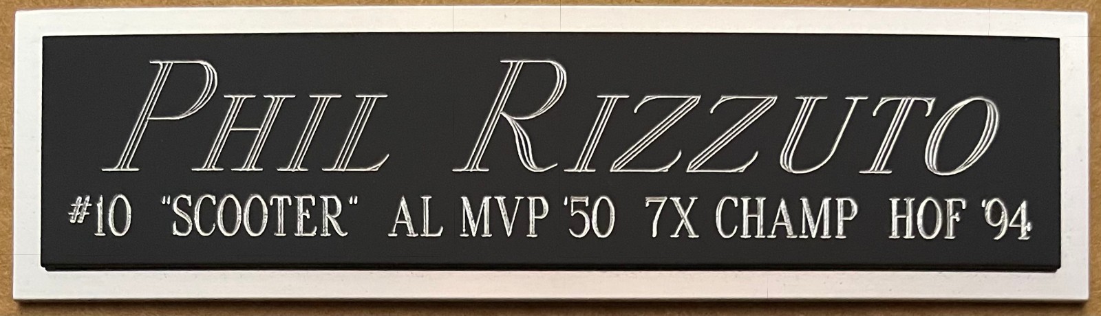 PHIL RIZZUTO Yankees NAMEPLATE FOR AUTOGRAPHED Signed JERSEY-BAT-BASEBALL-PHOTO