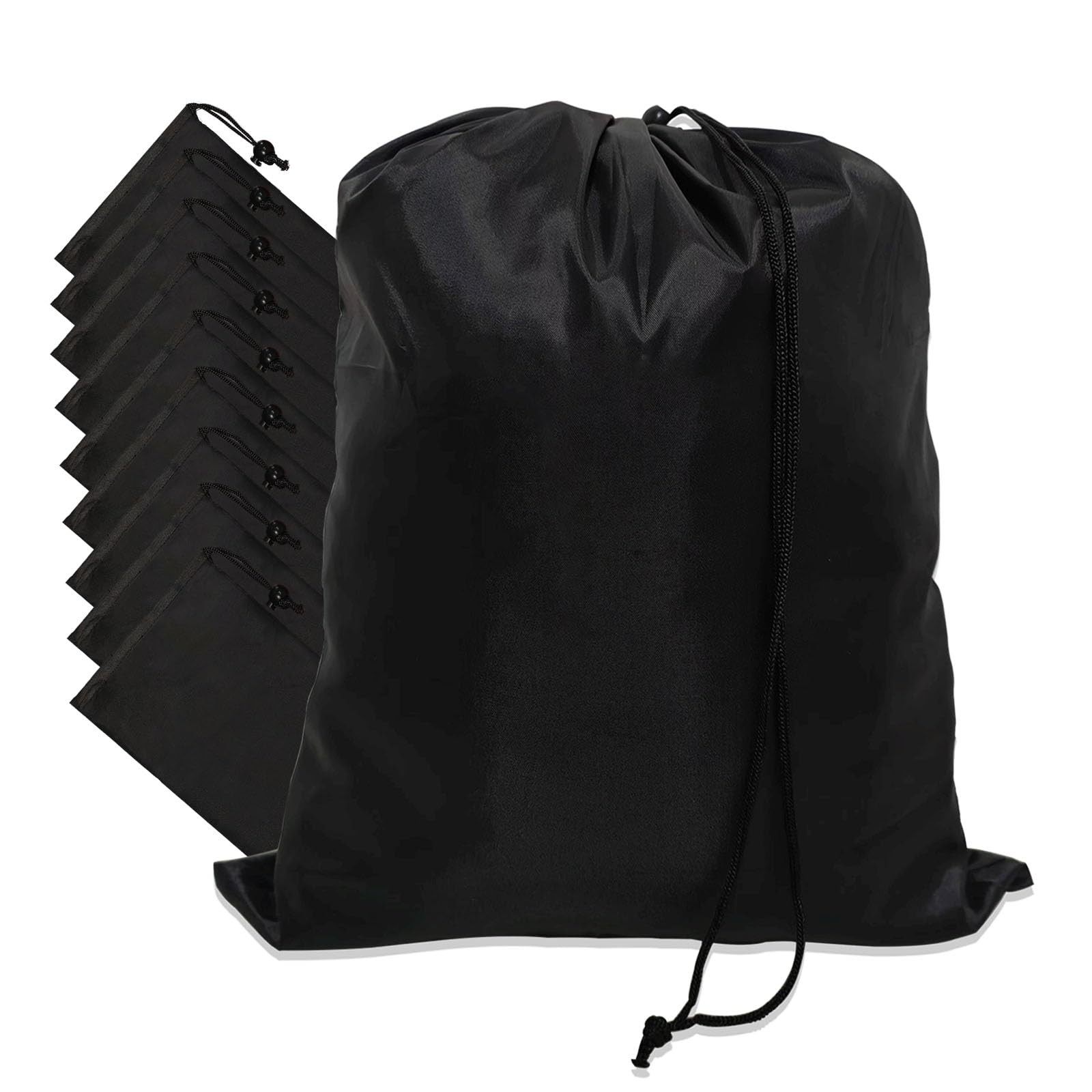 10-Pack Drawstring Bags with Toggle Closure - Lightweight & Durable Nylon Gym...