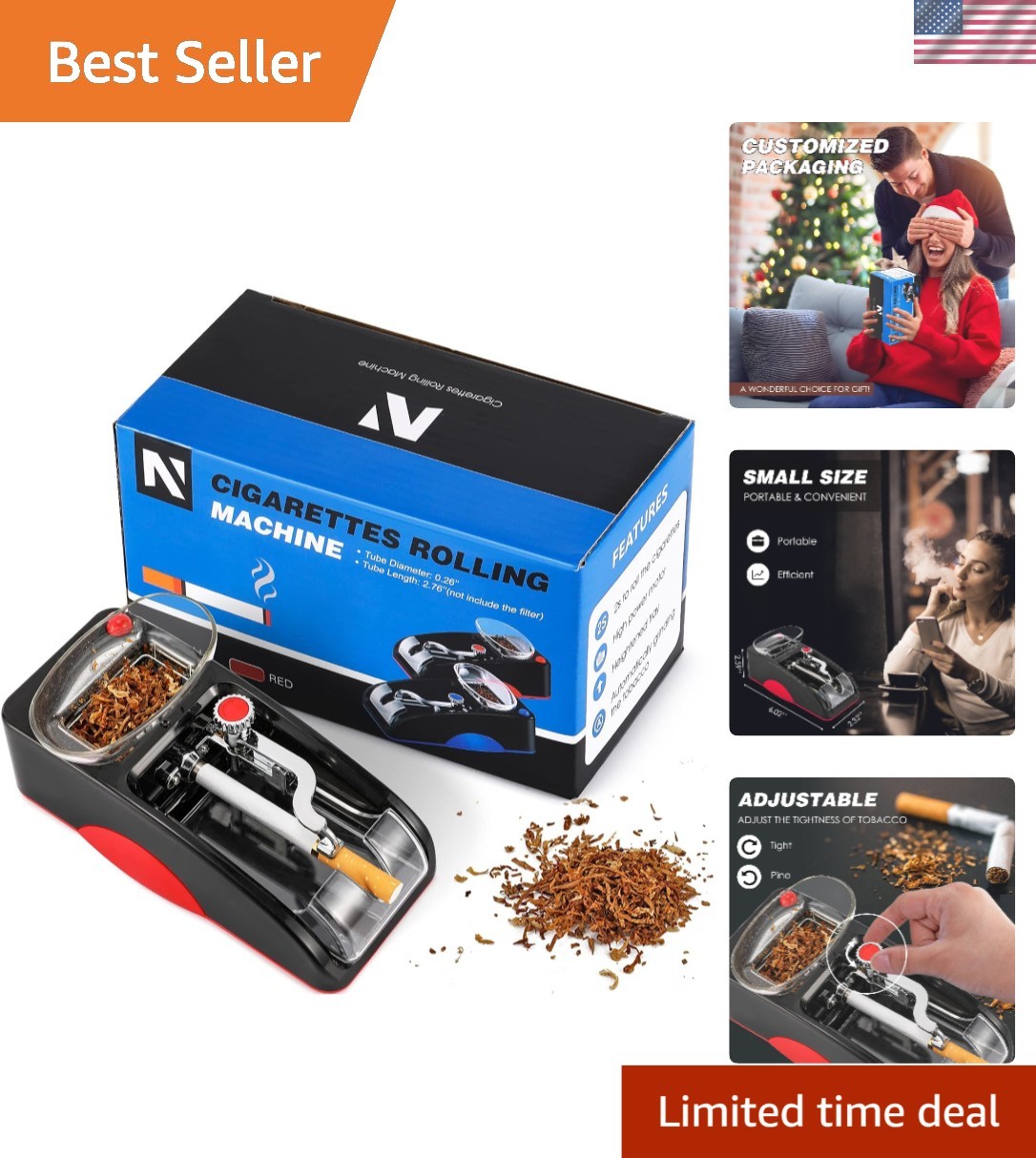 Mini Electric Rolling Machine for DIY Lovers – Portable, Red, Durable Design