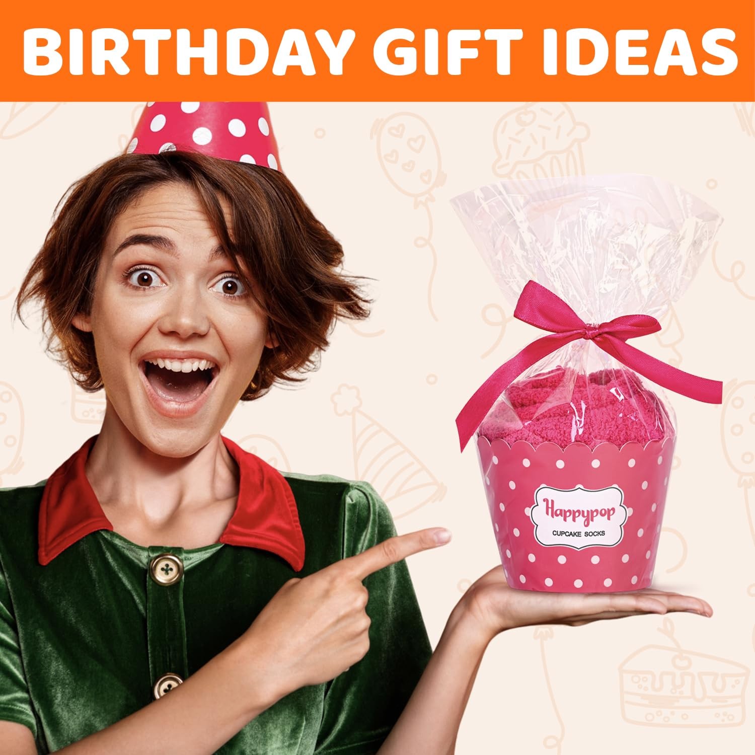 HAPPYPOP Birthday Gifts Ideas for Women - Medium, Soft Dark Pink