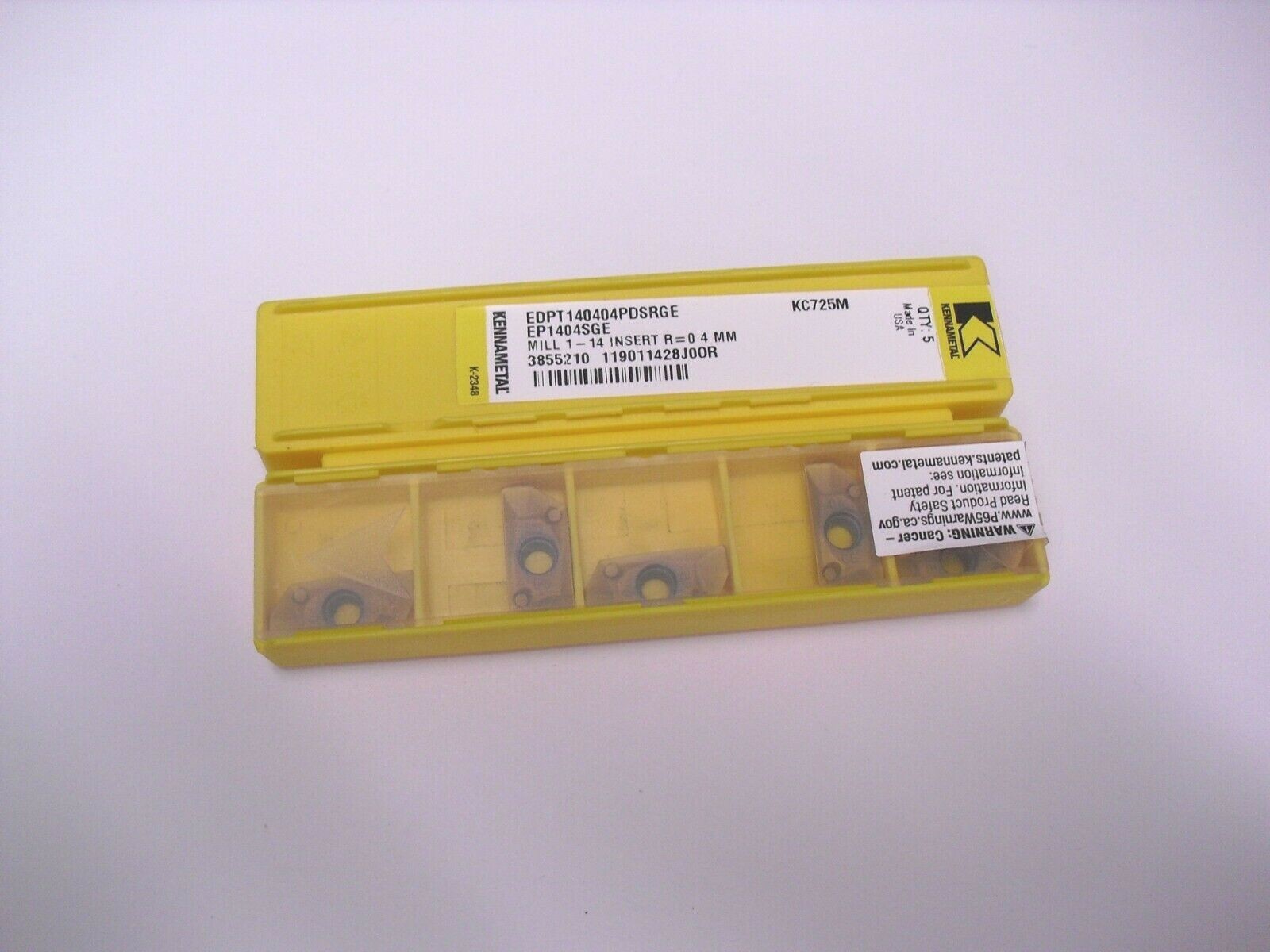 EDPT 140404PDSRGE KC725M KENNAMETAL Insert **10PCS** Genuine