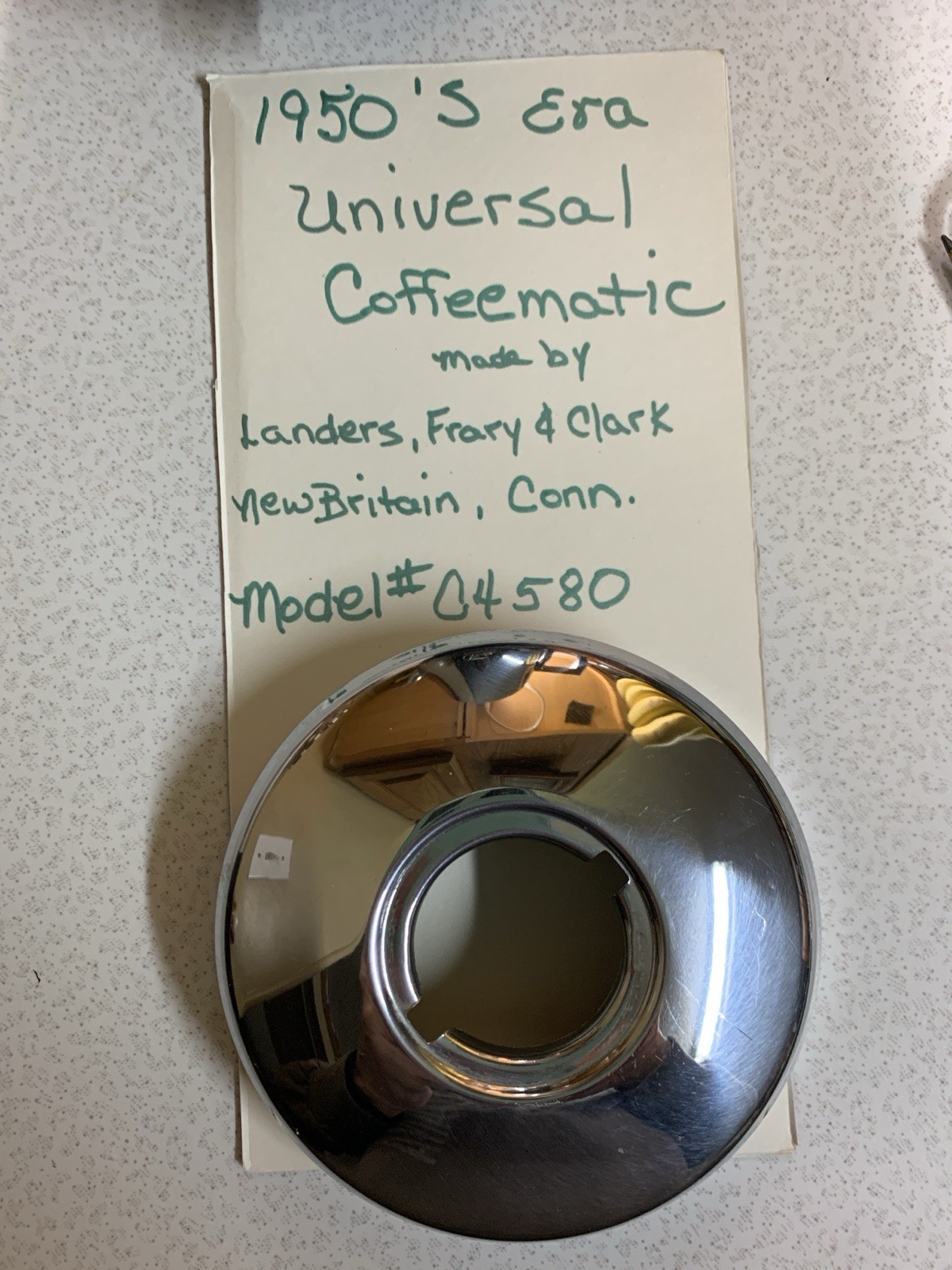 Vtg Universal COFFEEMATIC Percolator Lid Stainless Mod#c4580 LID Only