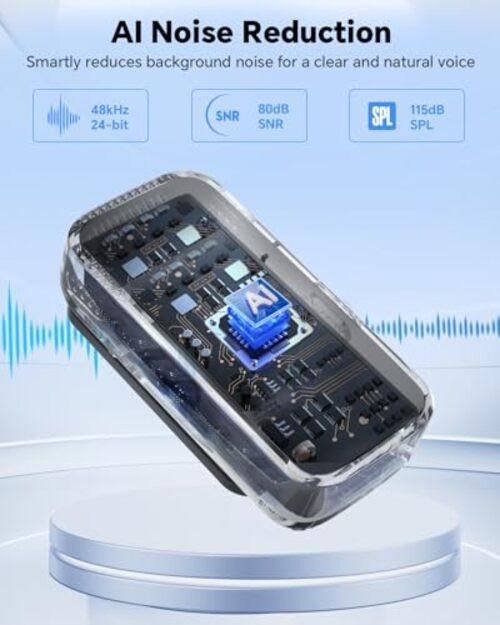 Wireless Lavalier Microphone for iPhone/Android Phone/Laptop/PC, Mini Lapel