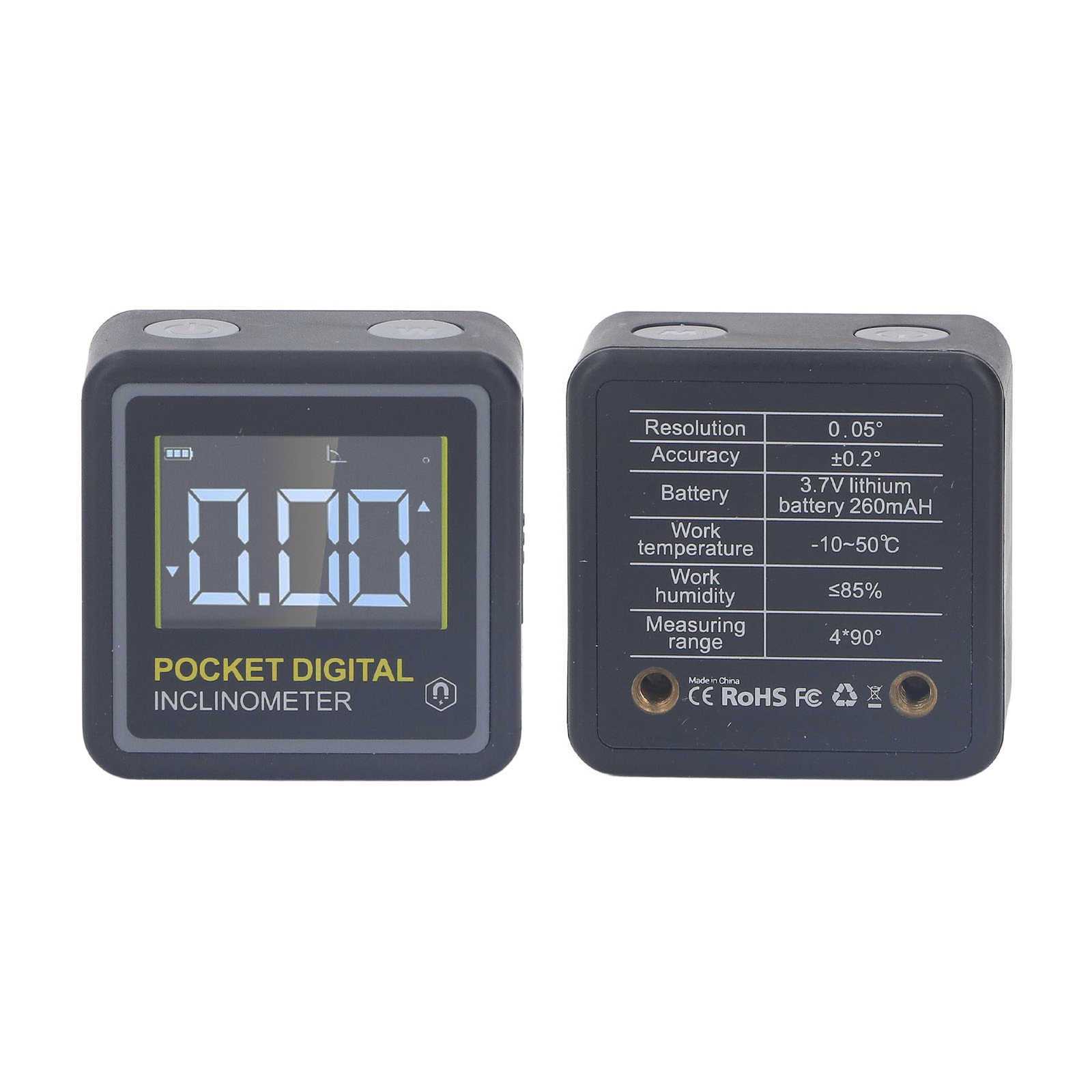 Pocket Digital Inclinometer Protractor Magnetic Angle Finder Measuring Tool CST
