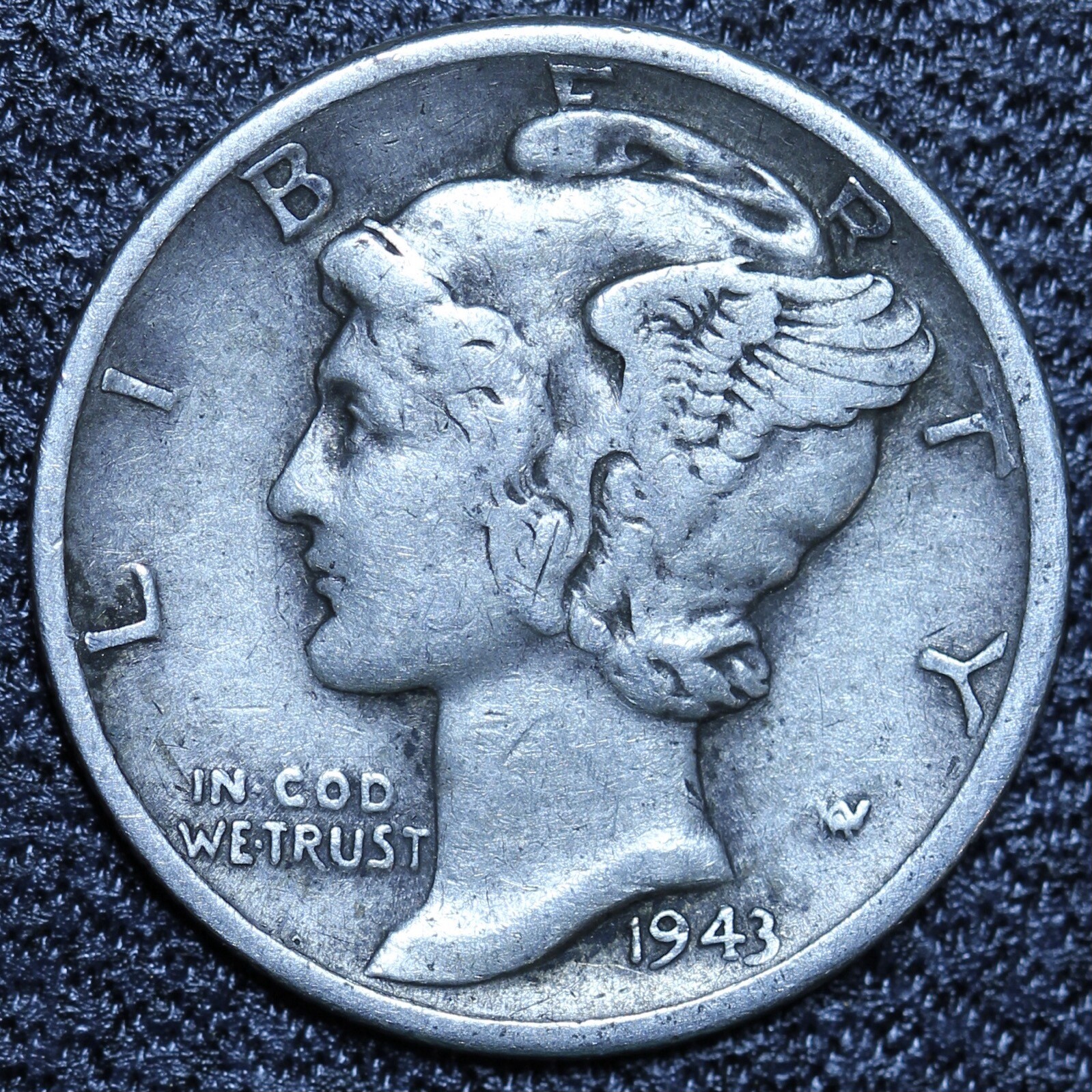 1943-D Mercury Silver Dime CIRCULATED GOOD / VG FREE SHIPPING