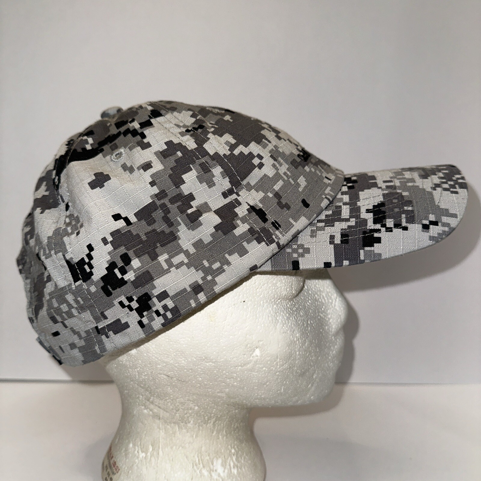 Cadillac Casting INC Gray black Hat Cap Digital Camouflage Hook Loop OSFA