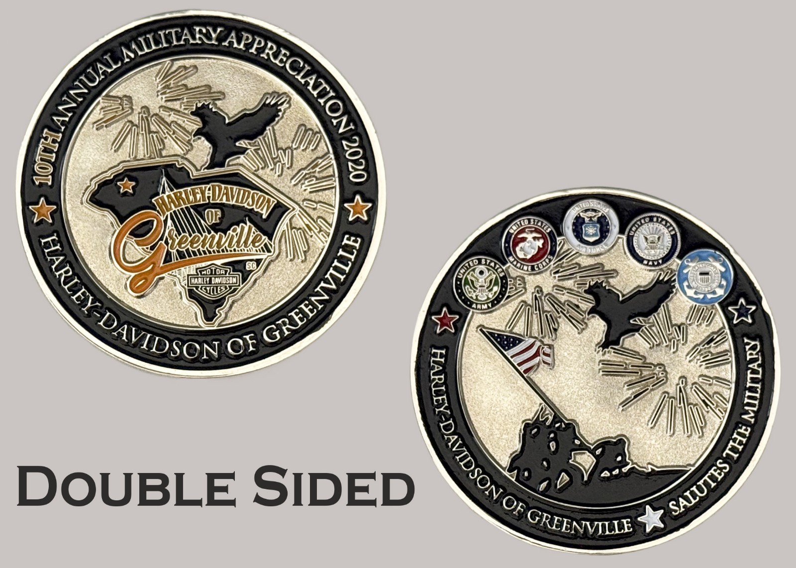 Harley-Davidson Greenville Military Appreciation Challenge Coin  J#16