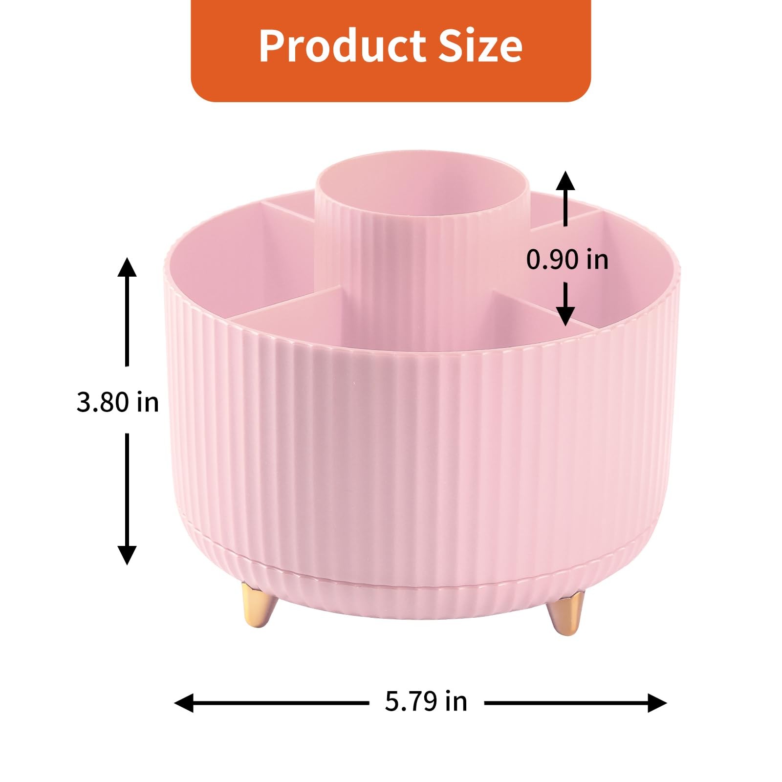 Desk Pencil Pen Holder, 5 Slots 360°Degree Rotating Organizers for Desk, Desk...