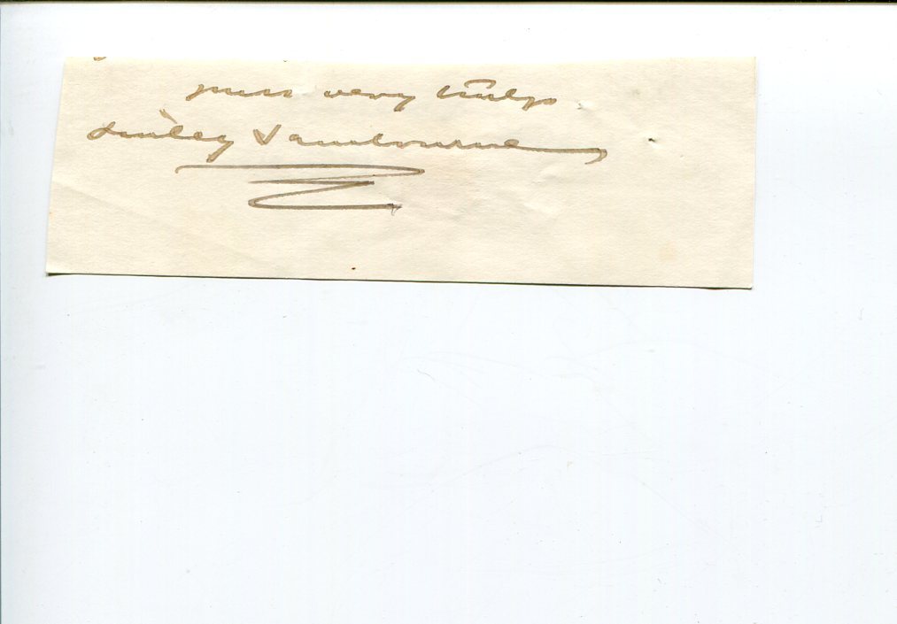 Sidney Valentine Early Stage Actor Signed Autograph
