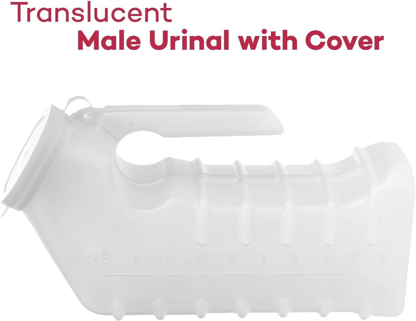 Translucent Leak-Proof Male Urinal - Ergonomic Design for Comfort & Control