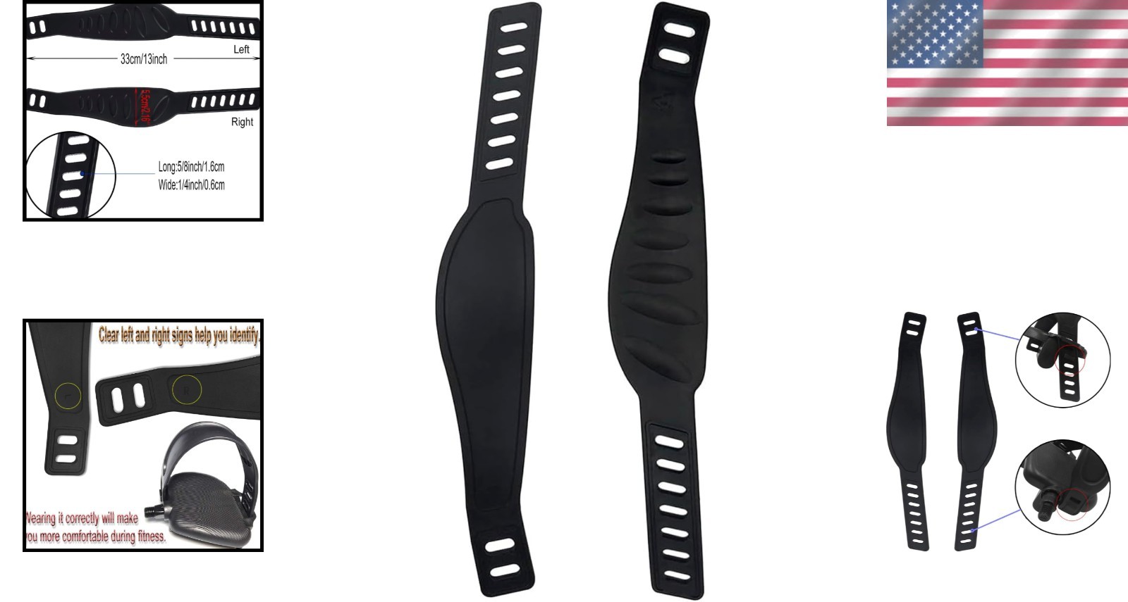 Lightweight Adjustable Bike Pedal Straps - Built for Performance & Durability