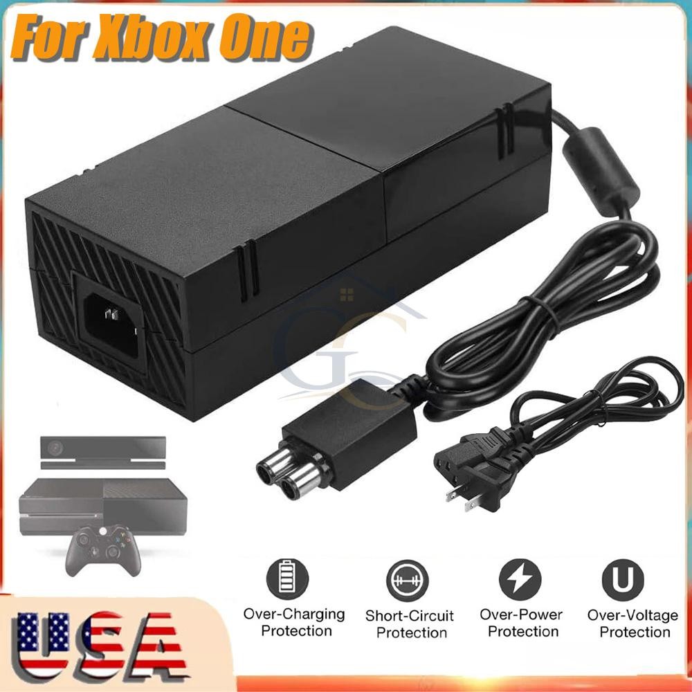 For Microsoft Xbox One Console AC Adapter Brick Charger Power Supply Cord Black