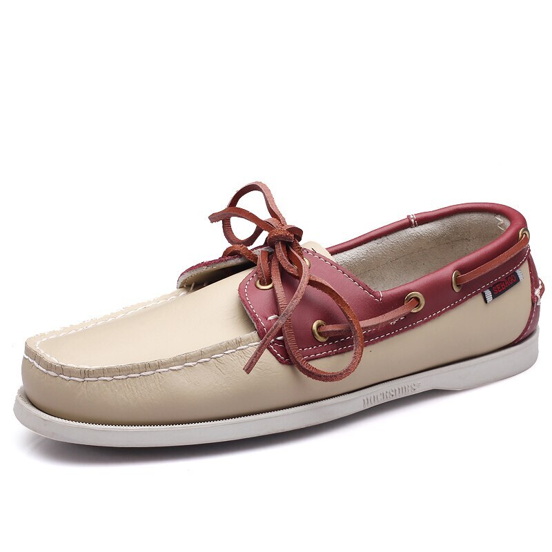 Genuine Leather Mens Comfortable Casual Boat Shoes Fashion Loafers Driving Shoes