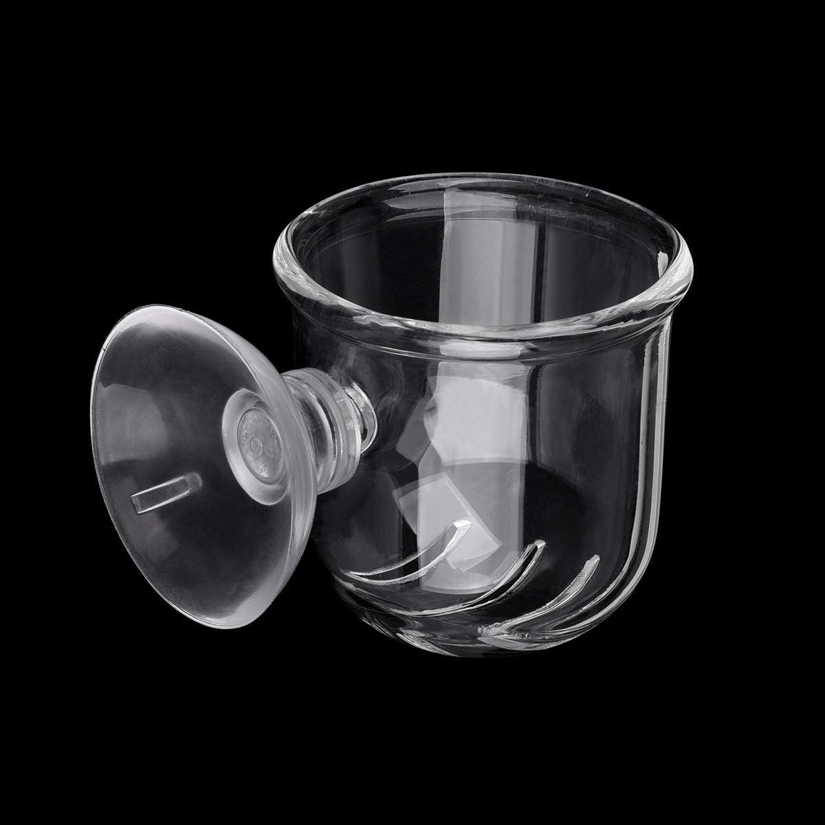 WEAVERBIRD Aquarium Glass Cone Feeder Red Worm Fish Tank Plant Shrimp Clear