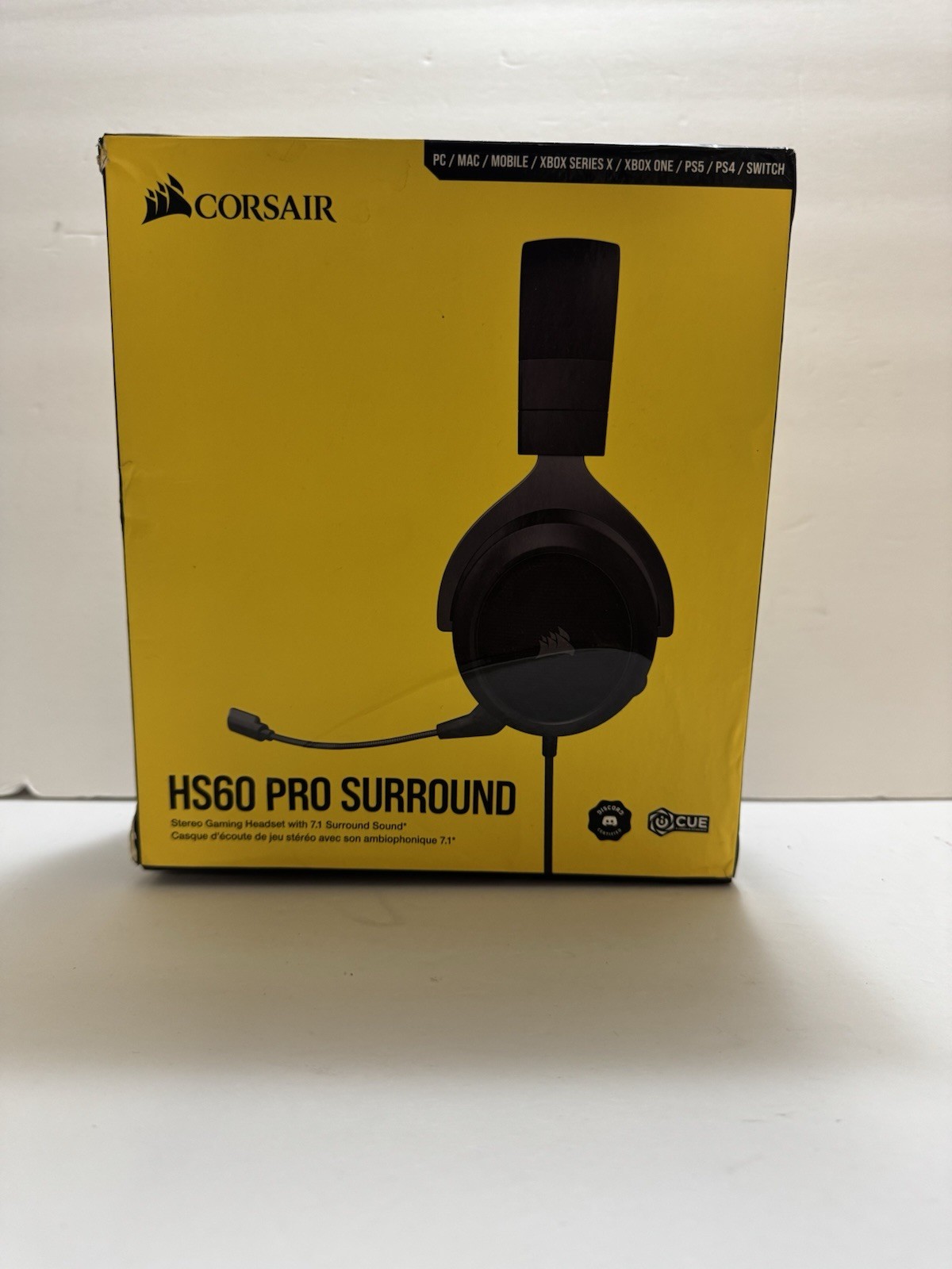 Corsair HS60 Pro Surround Stereo Gaming Headset 7.1 Black CA-9011213-NA New