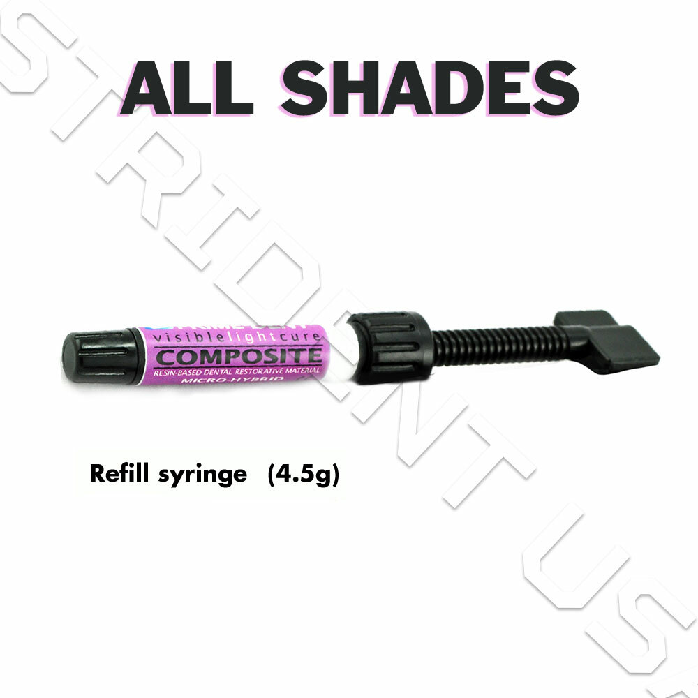 Prime Dent Light Cure Micro Hybrid Composite Dental Resin - 4.5 g  All Shades