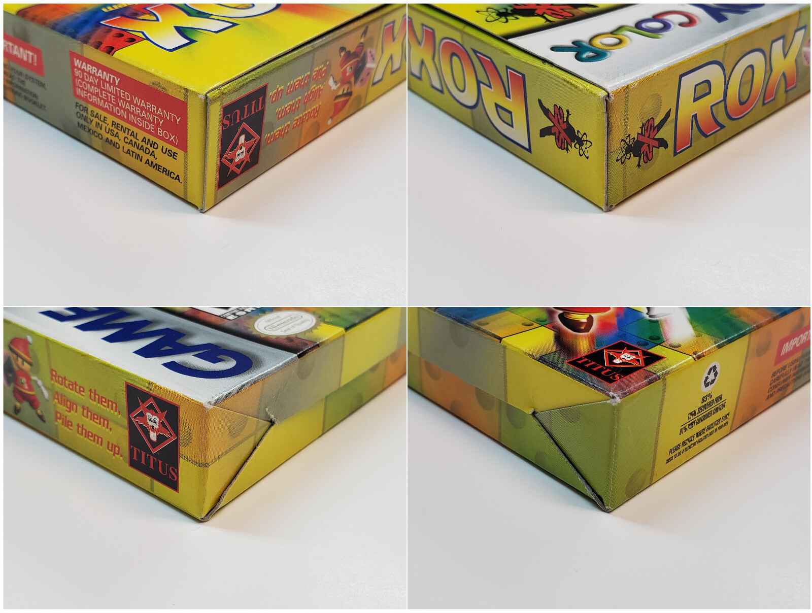Rox Authentic Nintendo Game Boy Color Box & Manual *