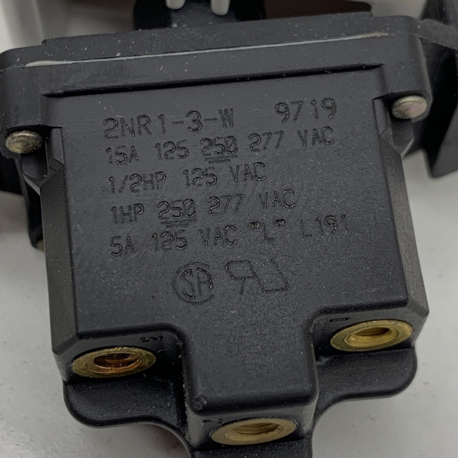 Honeywell Micro Switch 2NR1-3-W Toggle Switch 15A 125/250/277VAC