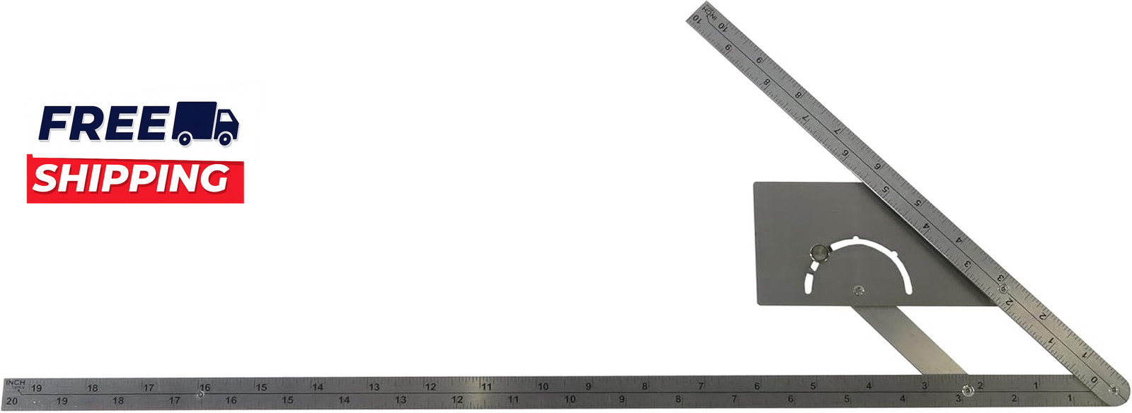 Angle Finder IV Stainless Steel Protractor 0-180 Degrees Measures inside